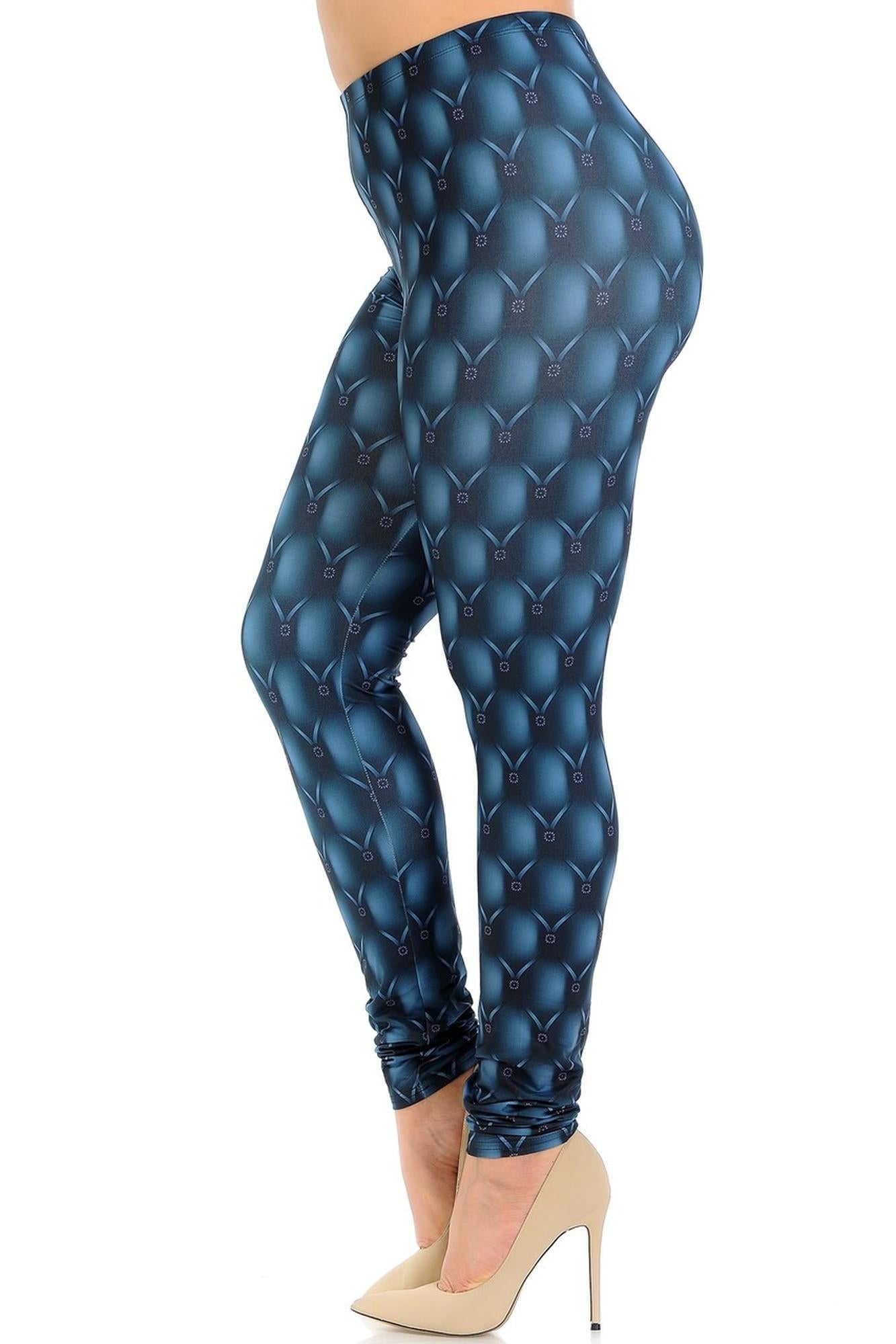 Creamy Soft Lavish Empress Plus Size Leggings - Signature Collection (One Size Plus,Teal)