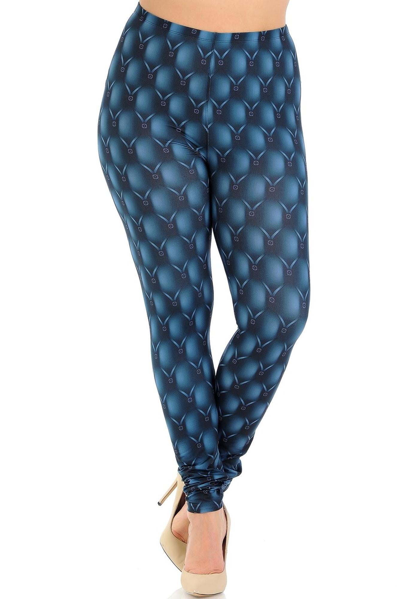 Creamy Soft Lavish Empress Plus Size Leggings - Signature Collection (One Size Plus,Teal)