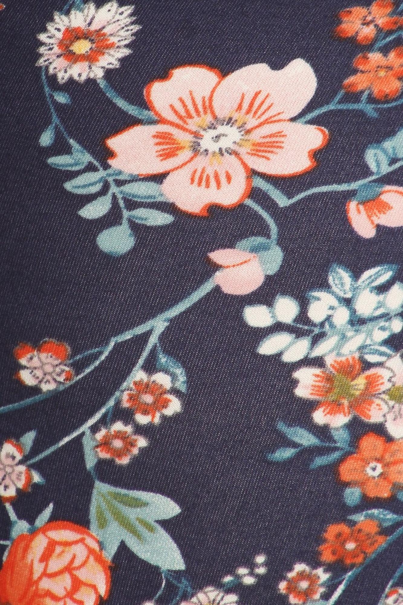 Brushed Spring Asian Floral Plus Size Leggings