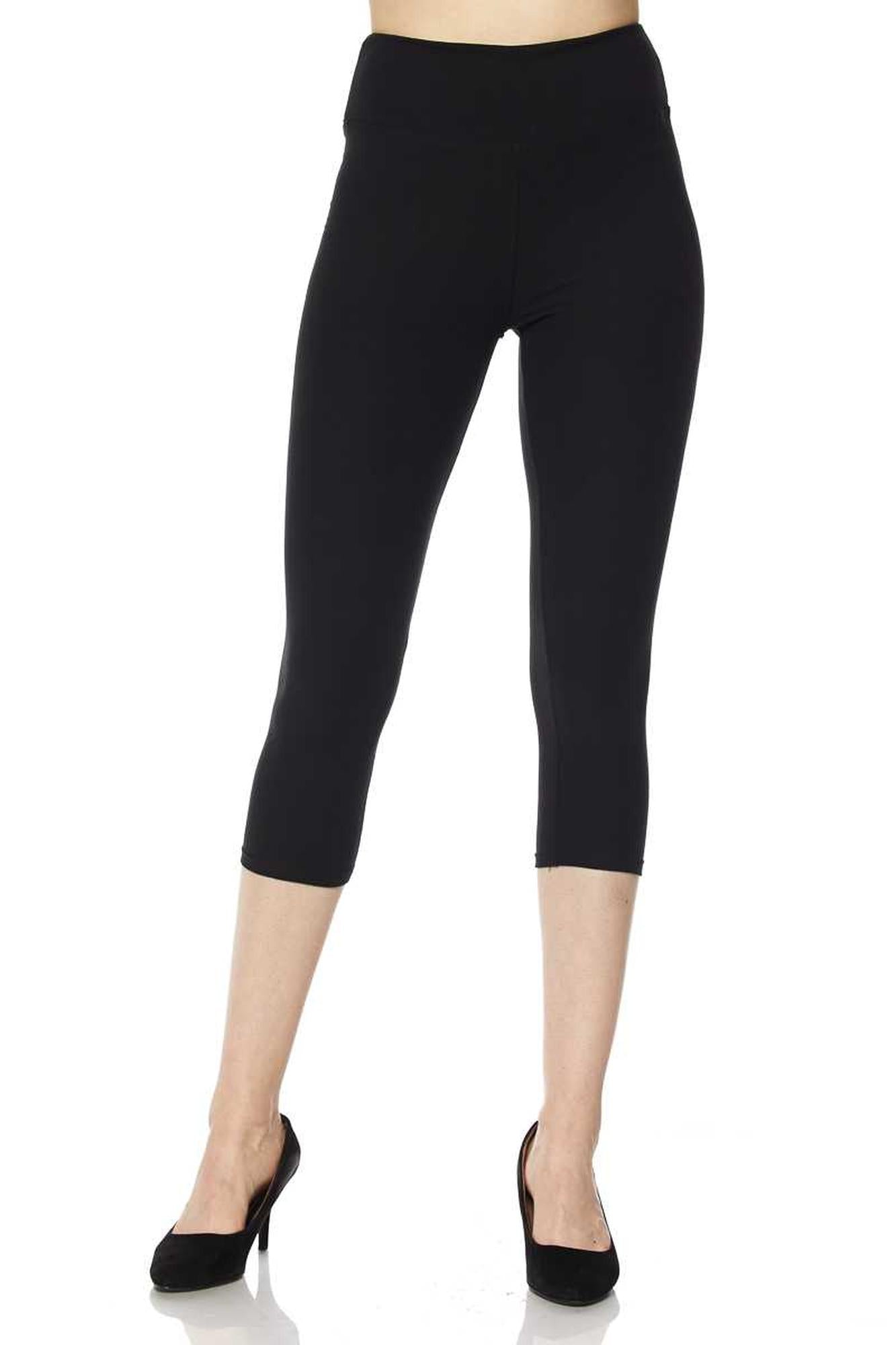 Brushed Basic Solid High Waisted Capris | 3 Inch | New Mix