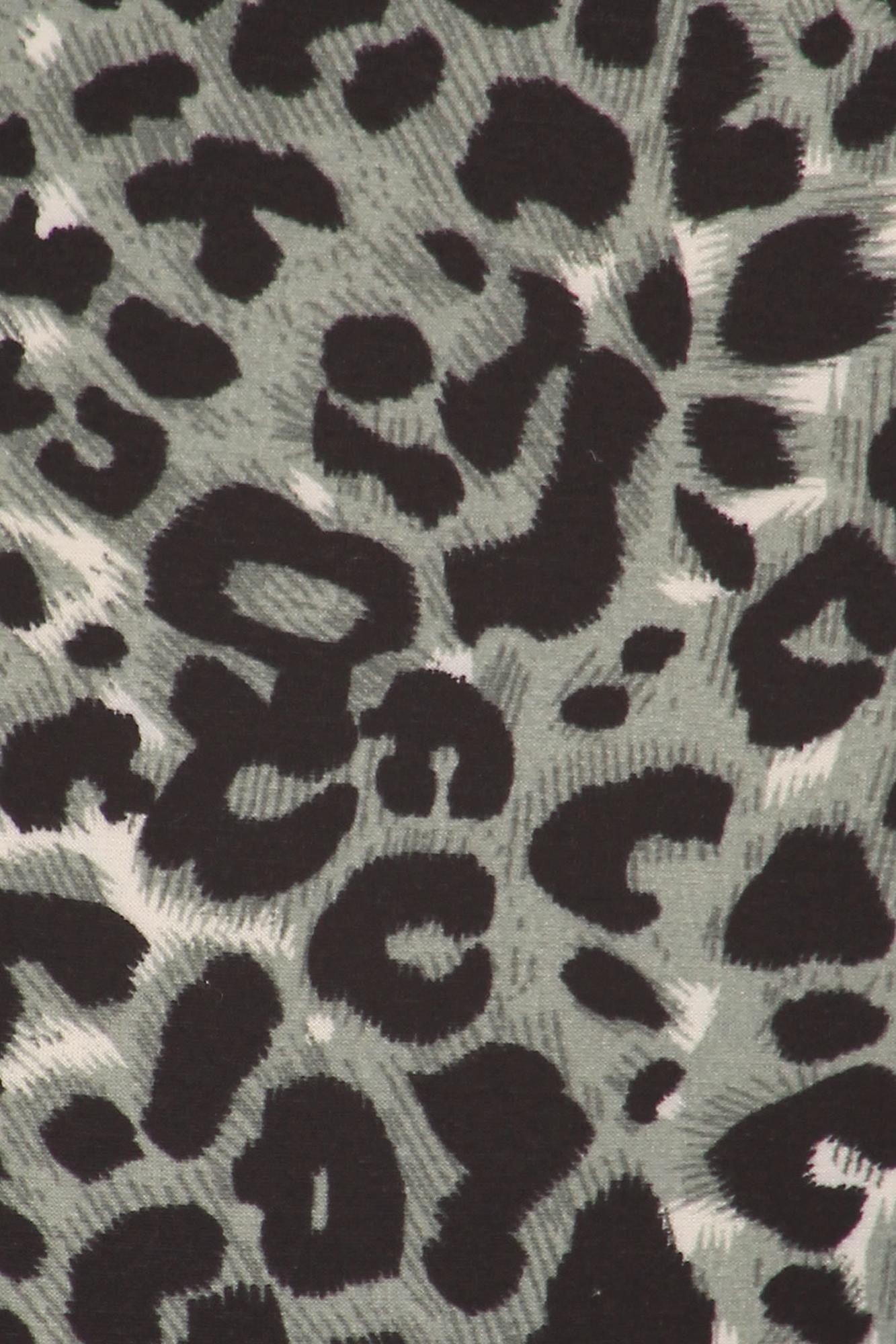 Buttery Soft Snow Leopard Leggings (One Size Regular,Charcoal)