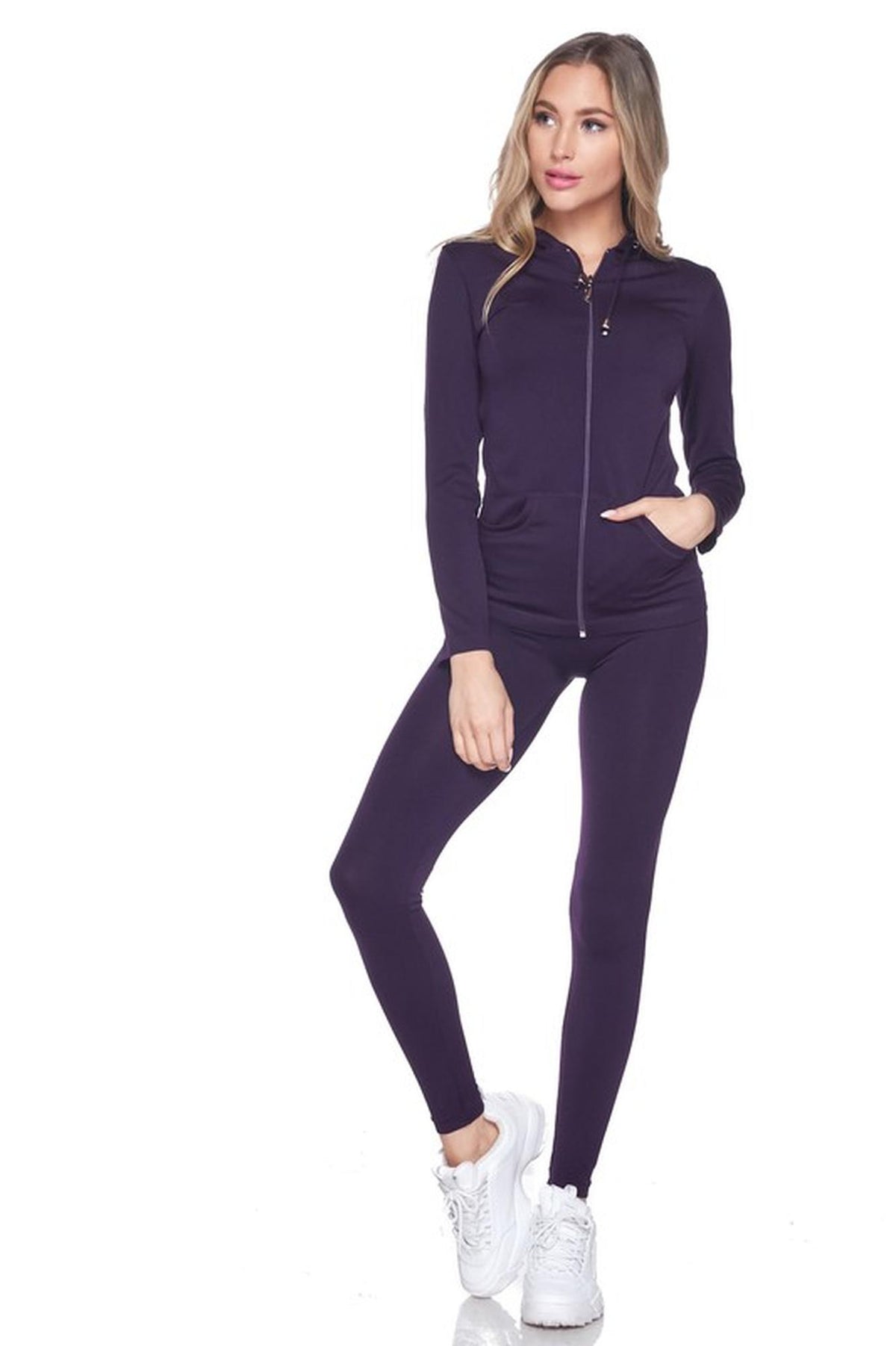 Premium Zip Up Hoodie Jacket and Legging Set