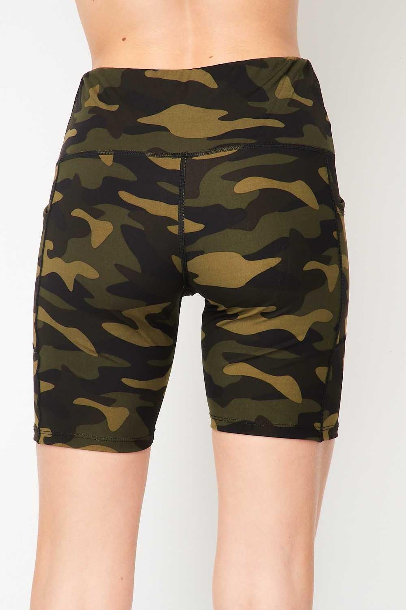 Sport High Waisted Camouflage Biker Shorts