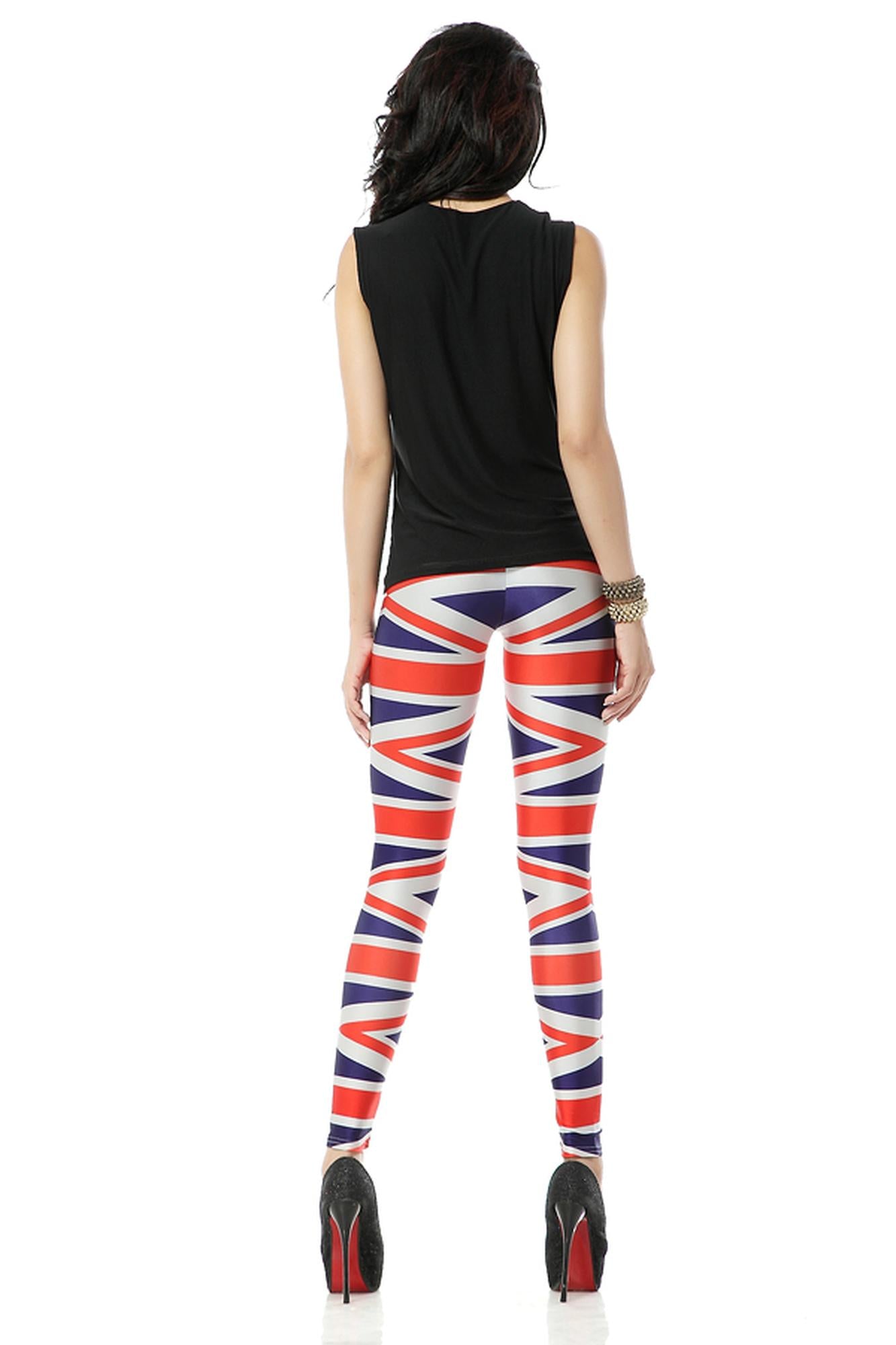 Premium Graphic Print British Flag Leggings