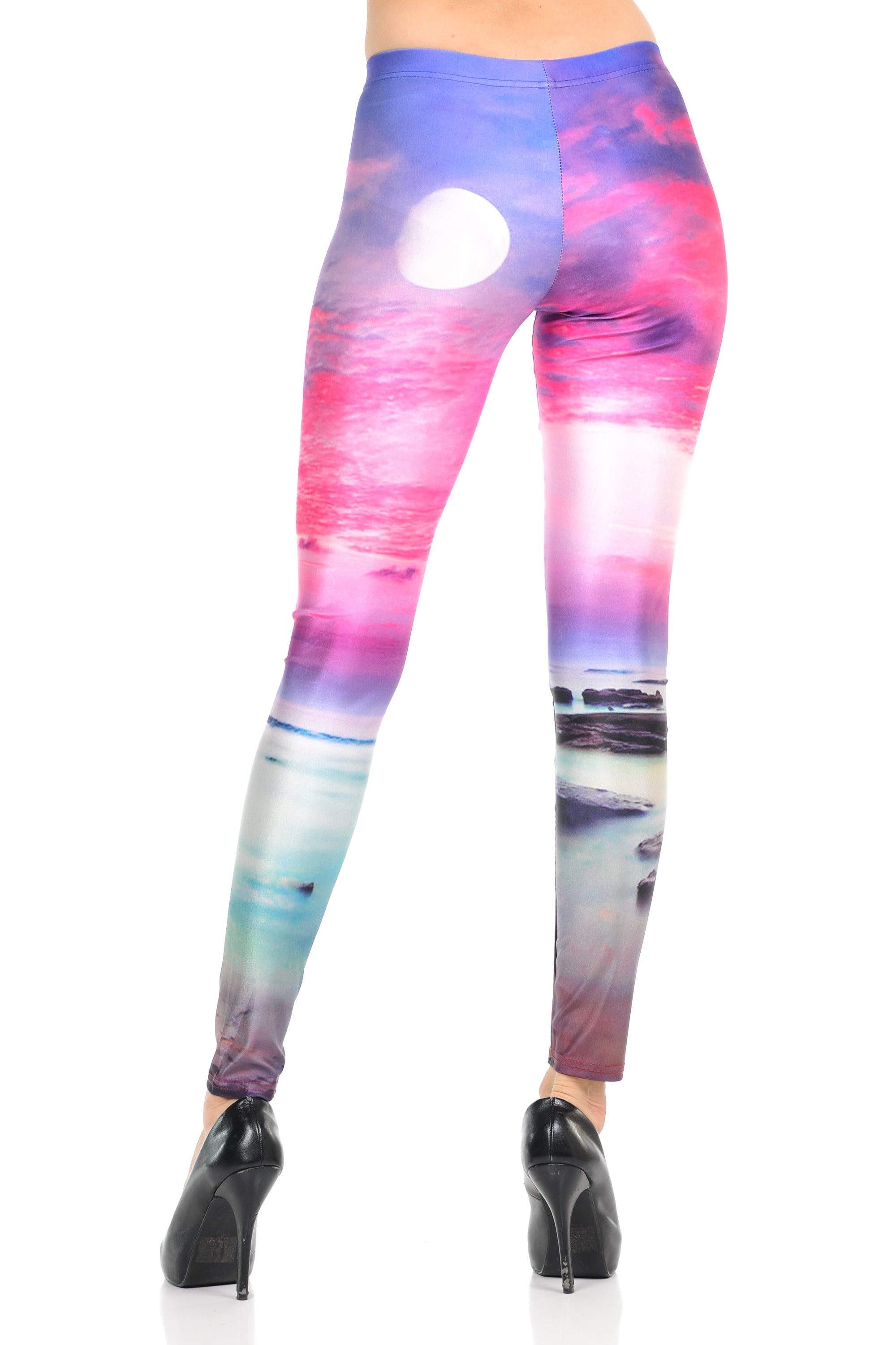 Premium Graphic Print Vibrant Sunset Leggings