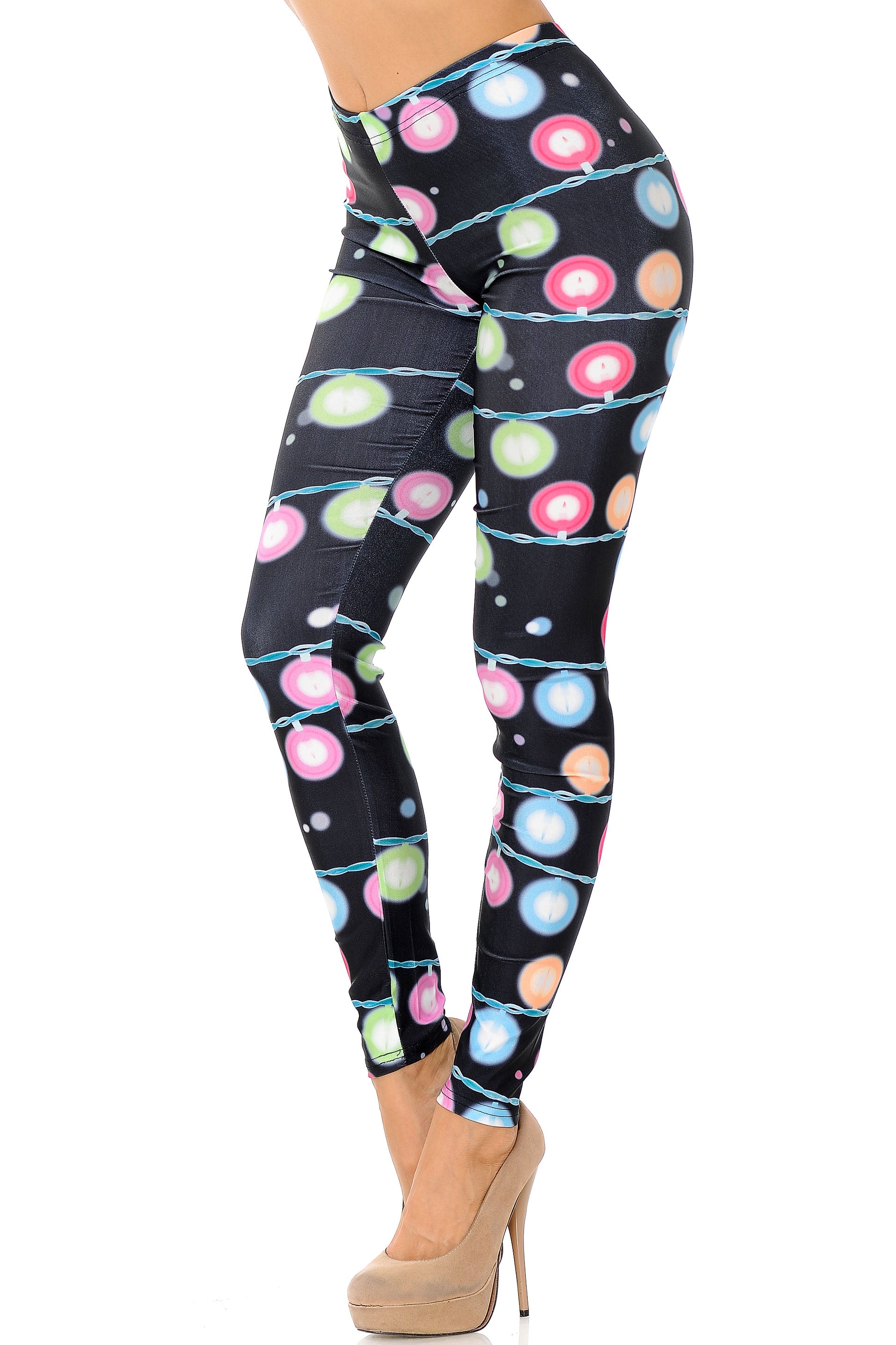 Festive Holiday Lights Leggings