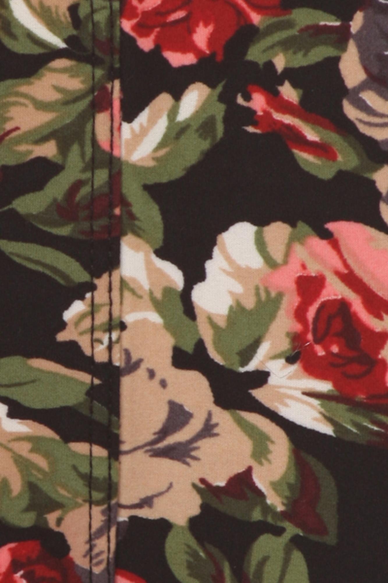 Brushed Vintage Floral Kids Leggings