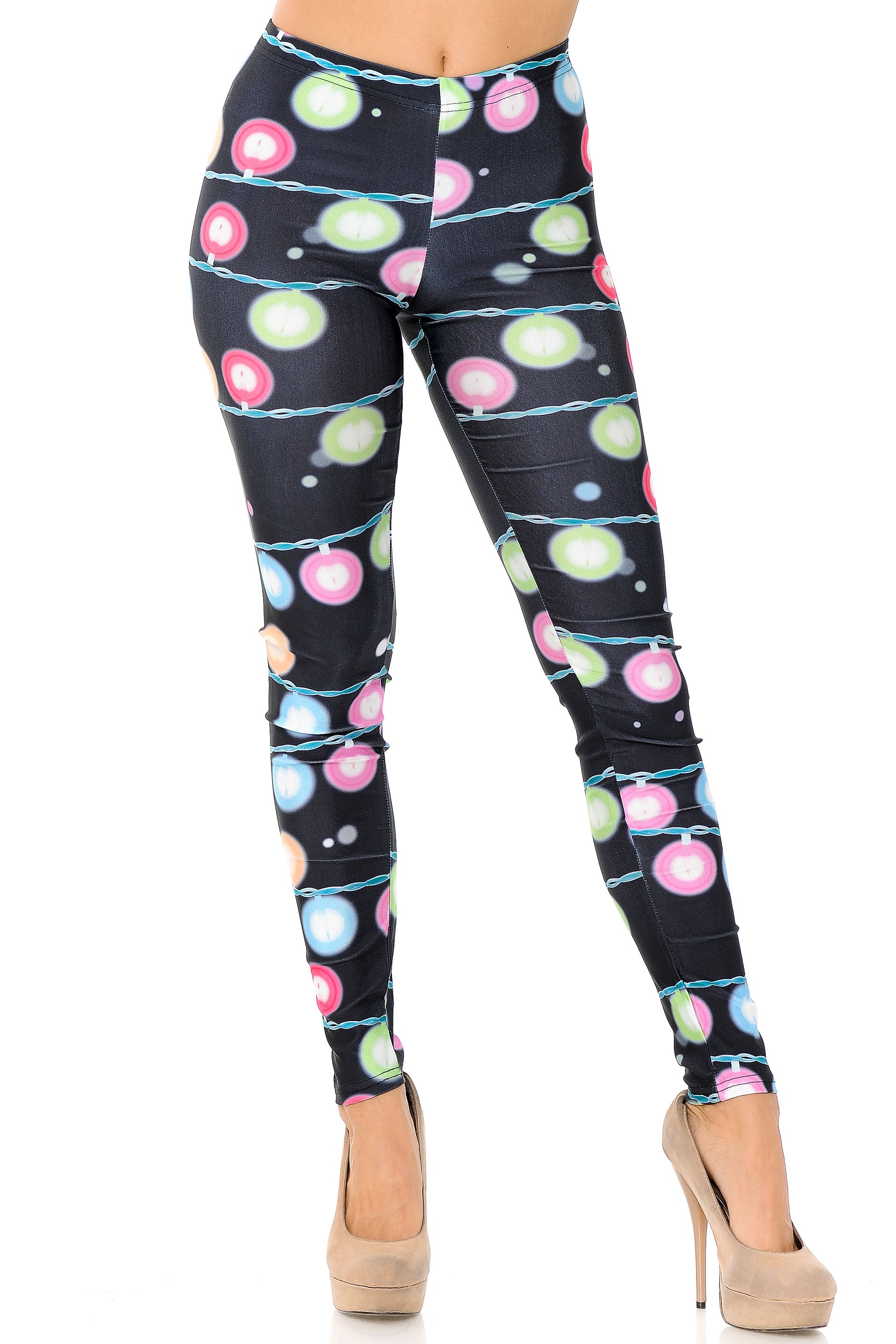 Festive Holiday Lights Leggings | Plus Size