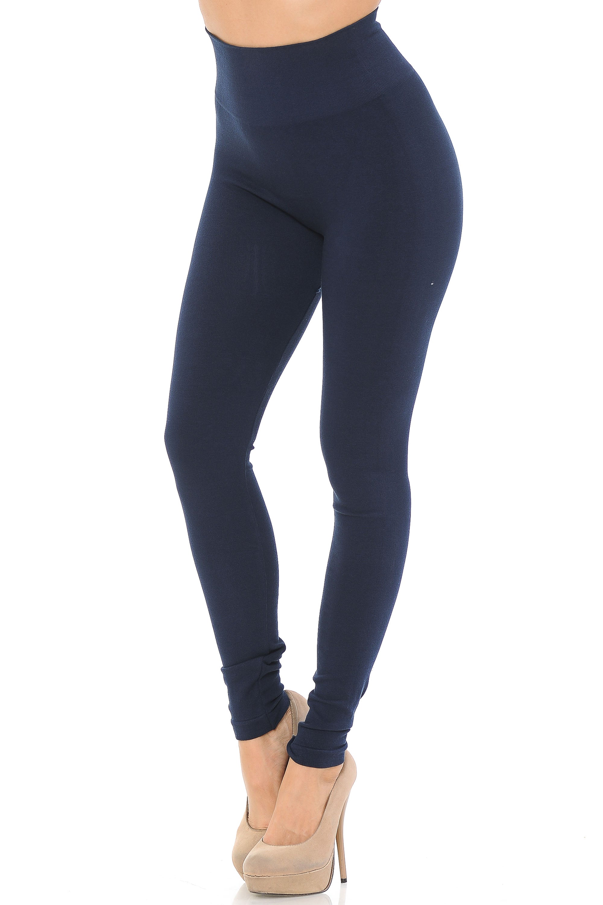 Comfy Heathered High Waisted Plus Size Leggings