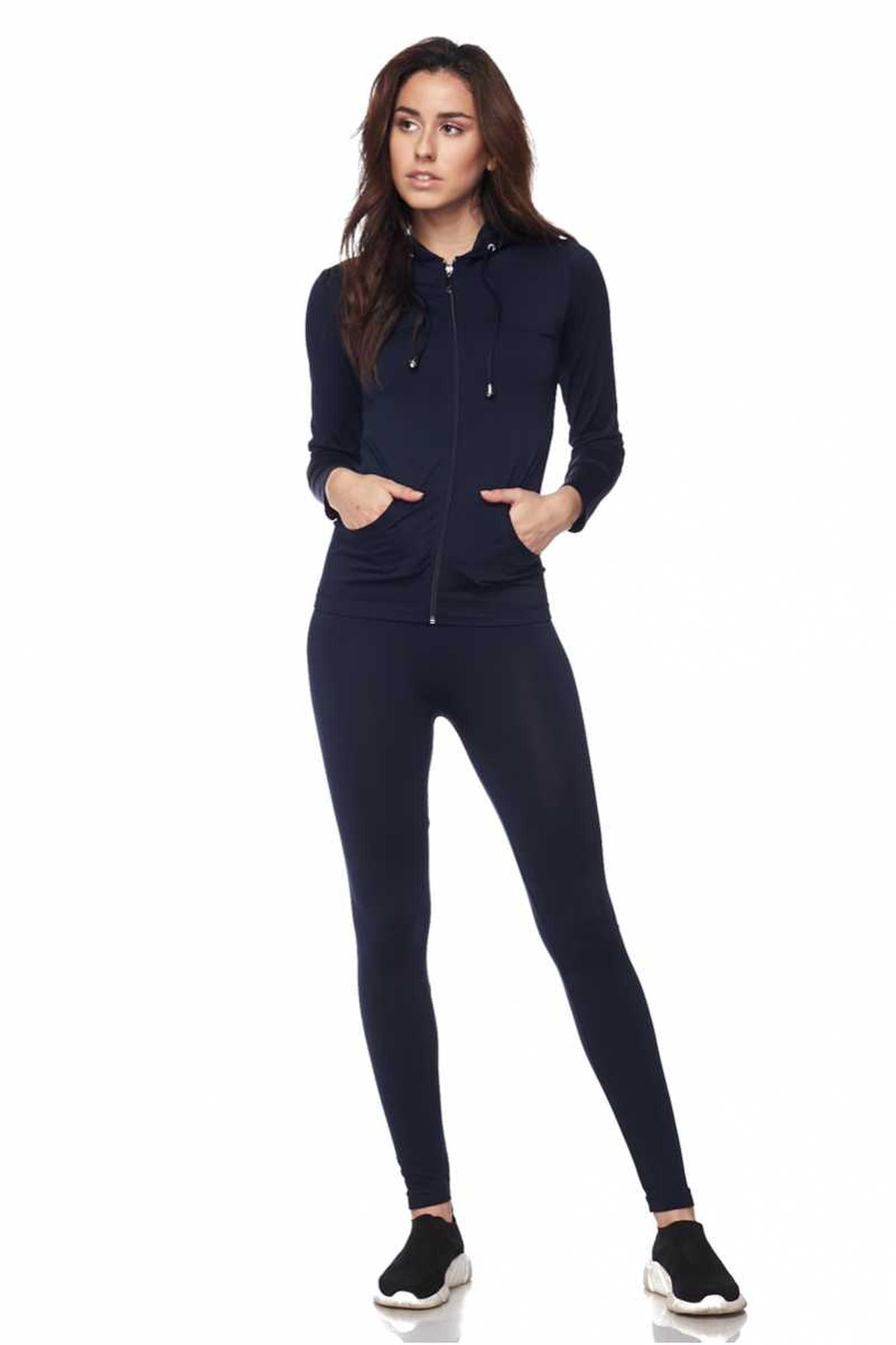 Premium Zipper Hoodie Jacket and Legging Set | Plus Size