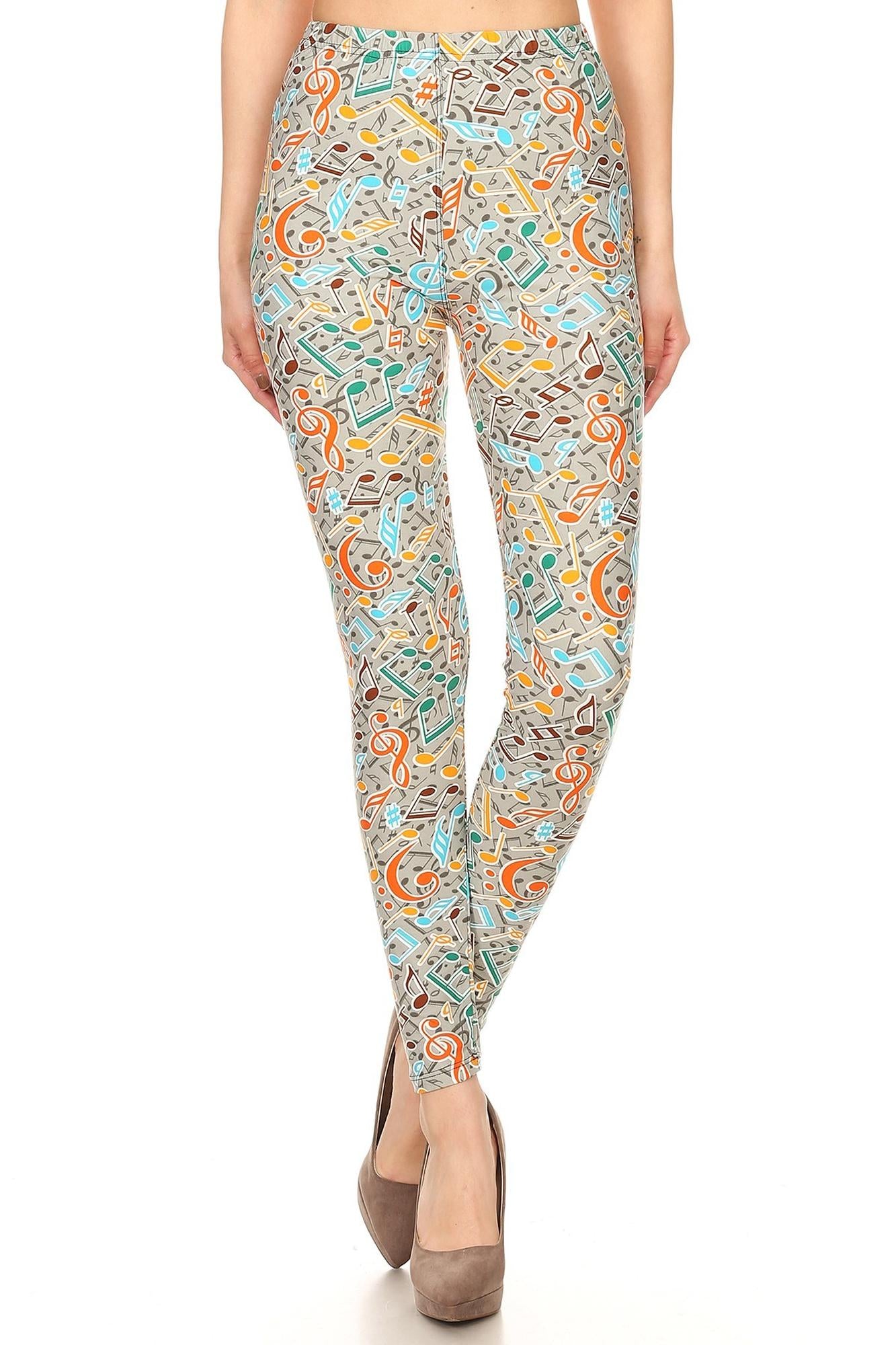Buttery Soft Symphony of Color Leggings (One Size Regular,Beige)
