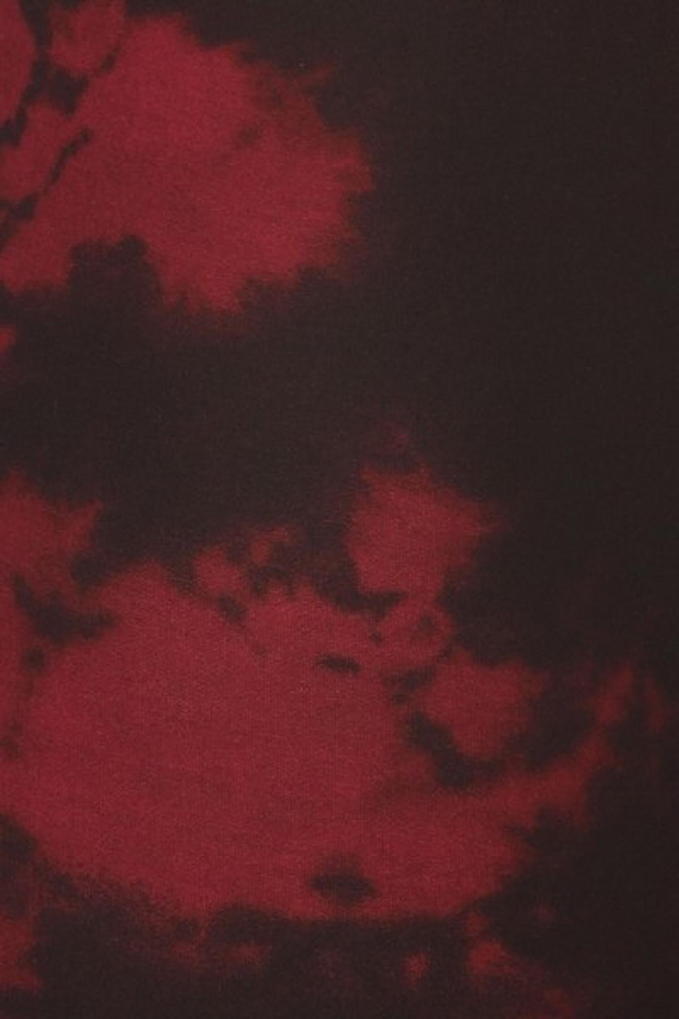 Buttery Smooth Burgundy Tie Dye Biker Shorts