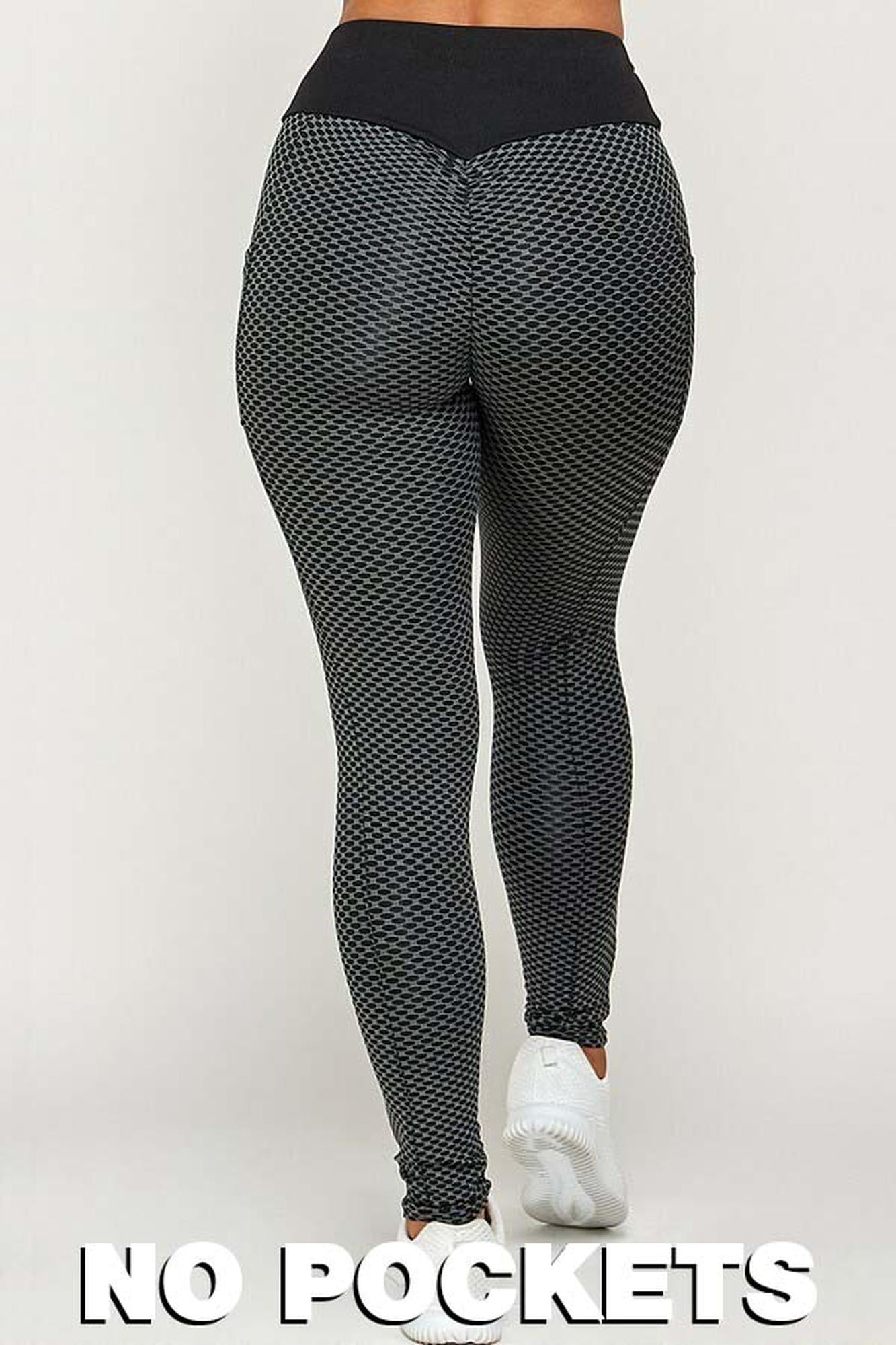 Contrast Textured Scrunch Butt Leggings | NO POCKETS