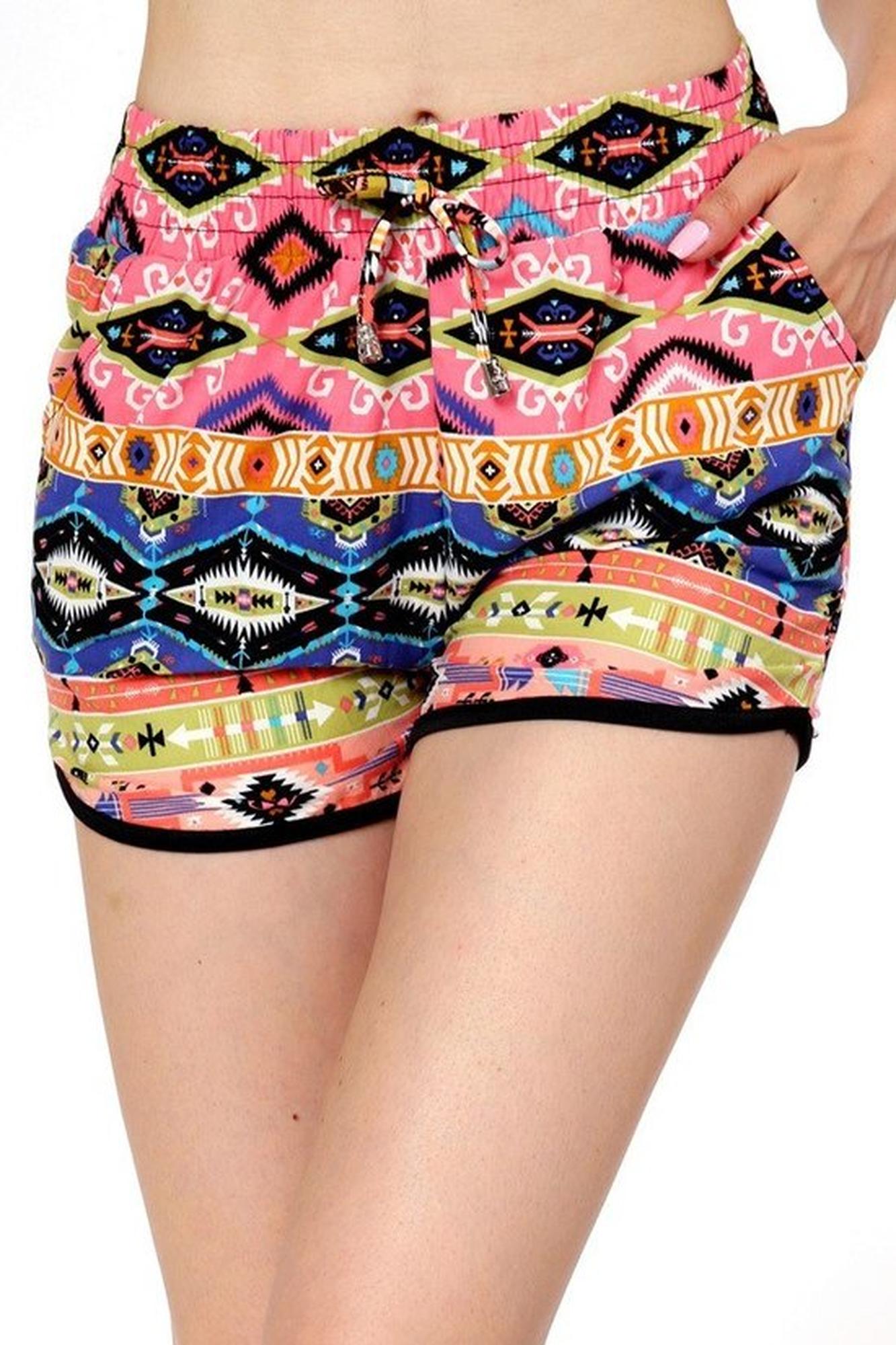 Buttery Smooth 90s Colorful Tribal Dolphin Shorts
