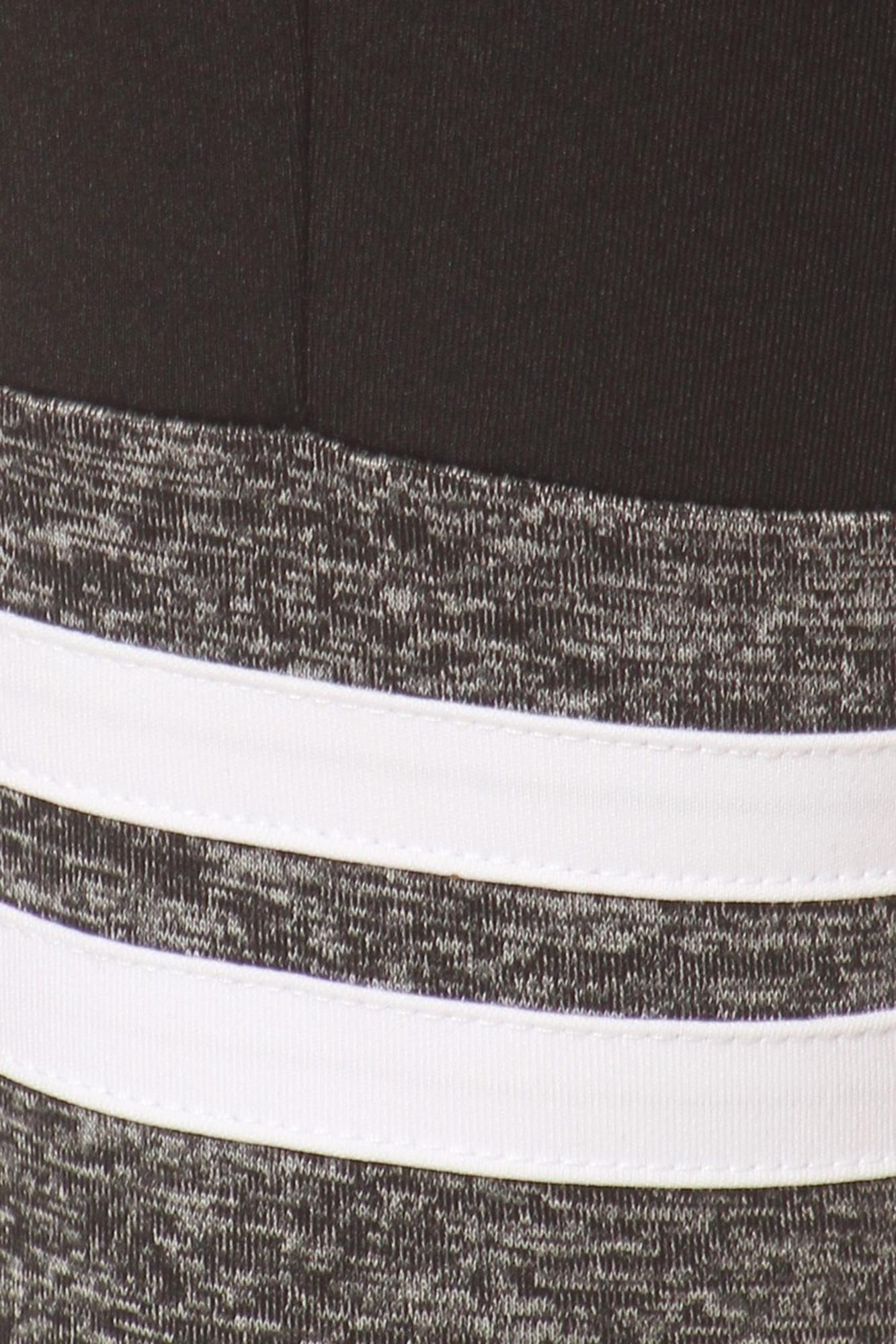 Black Charcoal Split Women's Workout Leggings