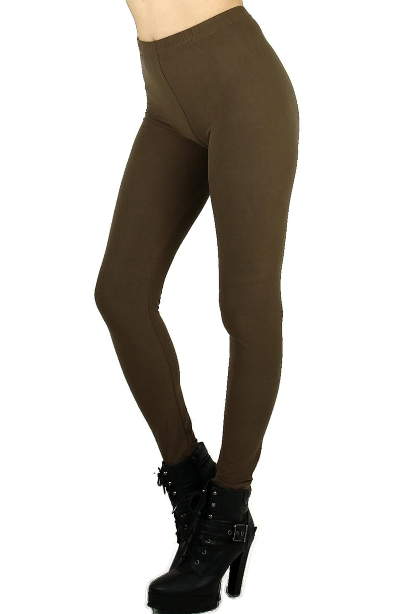 Brushed Buttery Smooth Basic Solid Leggings