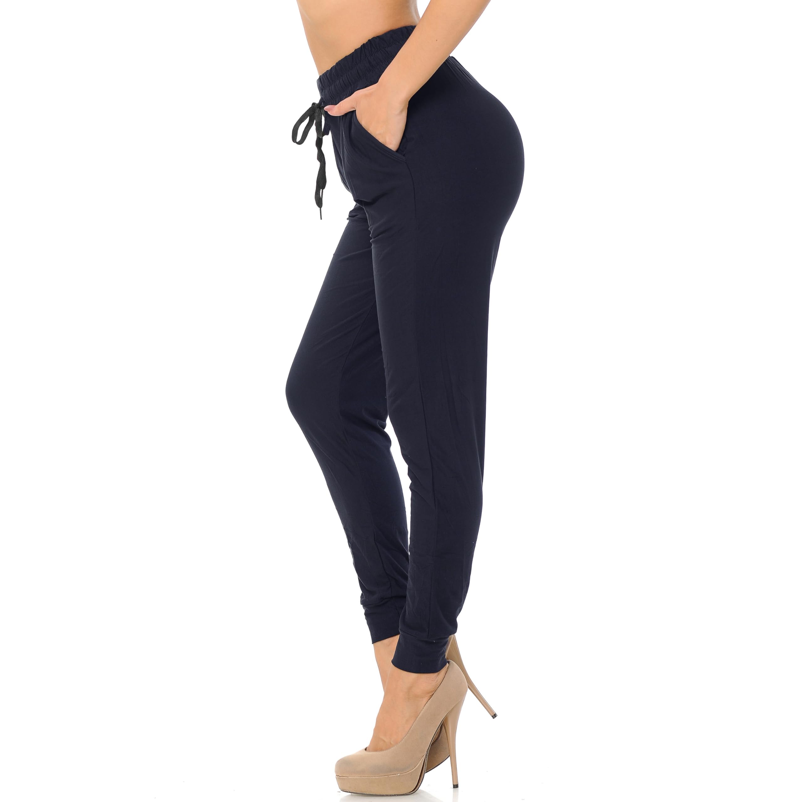 Buttery Smooth Solid Basic Navy Joggers | EEVEE