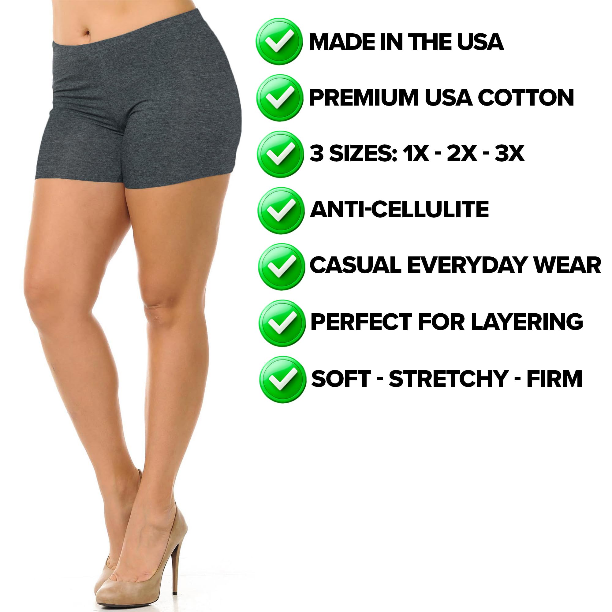 USA Plus Size Cotton Boy Shorts