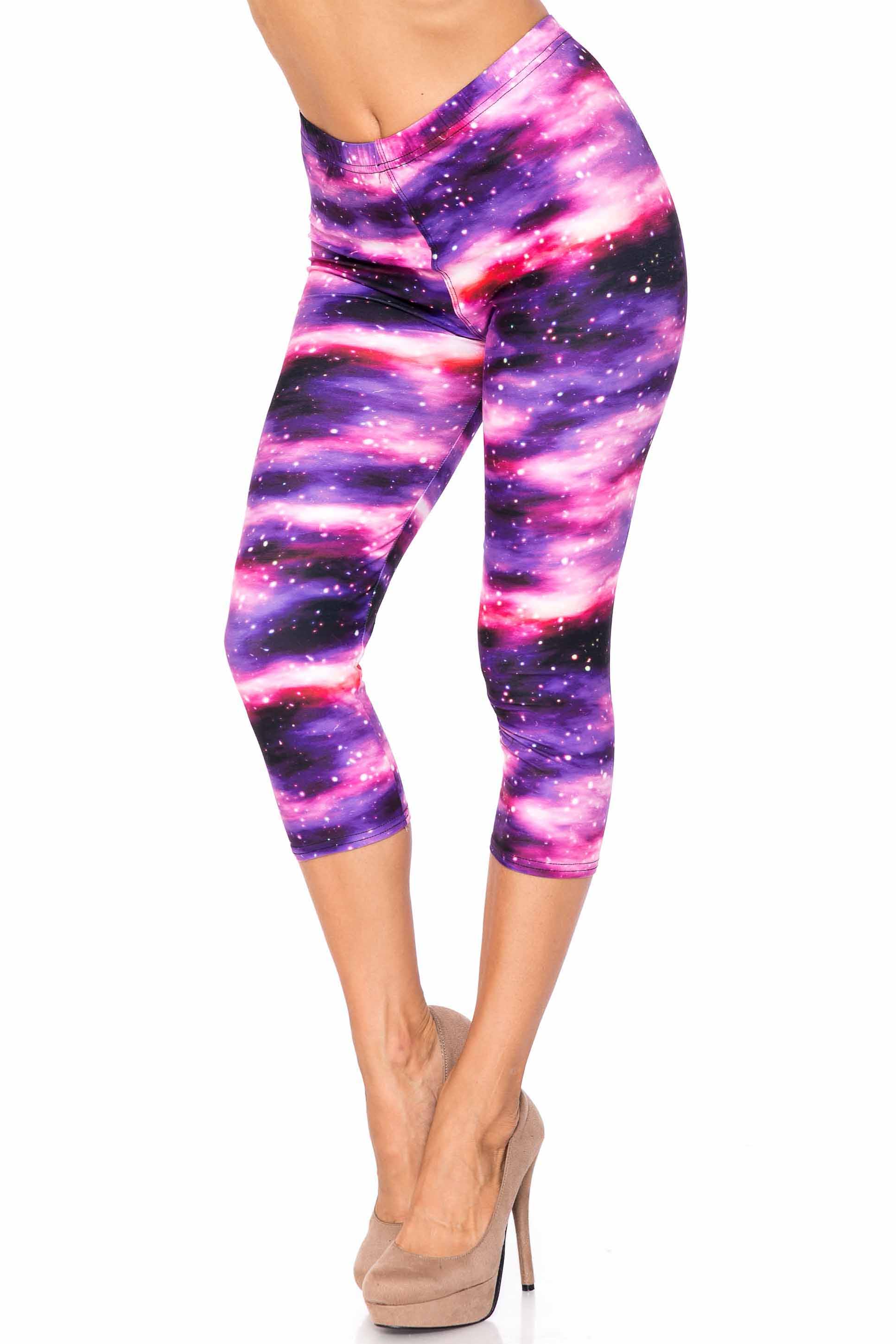 Creamy Soft Purple Mist Extra Plus Size Capris - 3X-5X - USA Fashion (XPlus One Size,Purple)