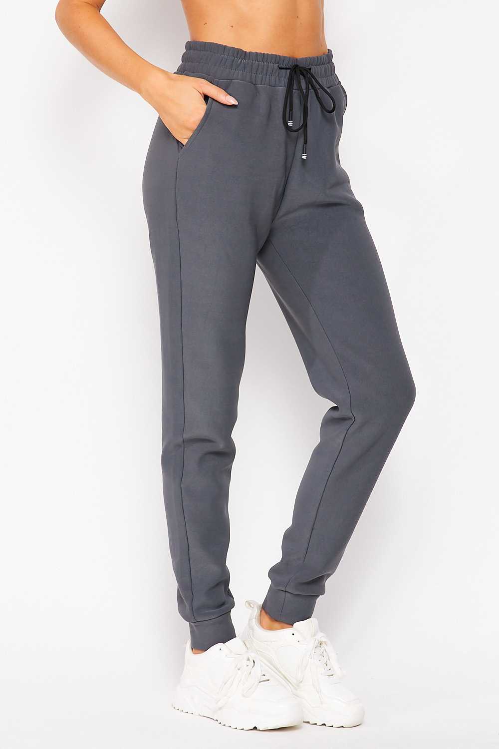 Scuba Solid Fur Lined Jogger with Drawstring