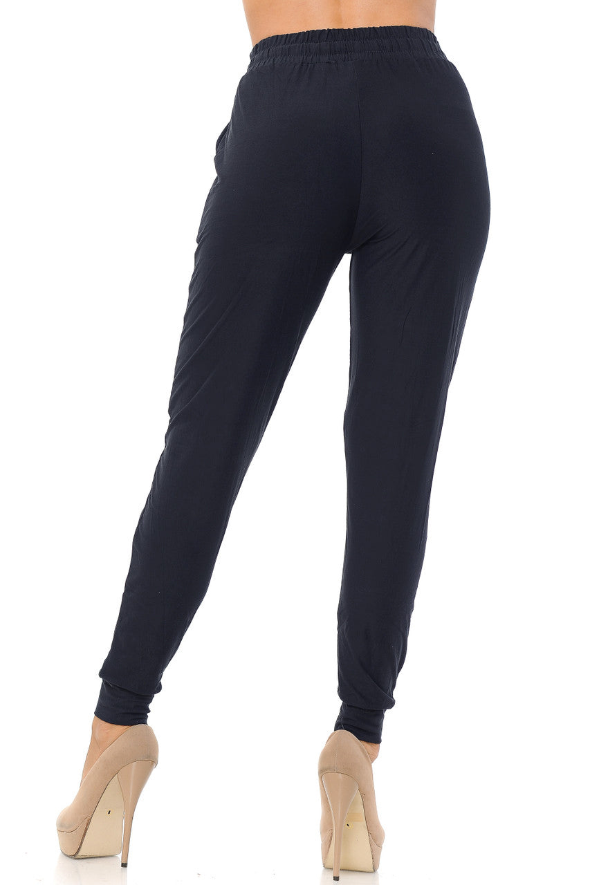 Buttery Smooth Solid Basic Navy Joggers - EEVEE