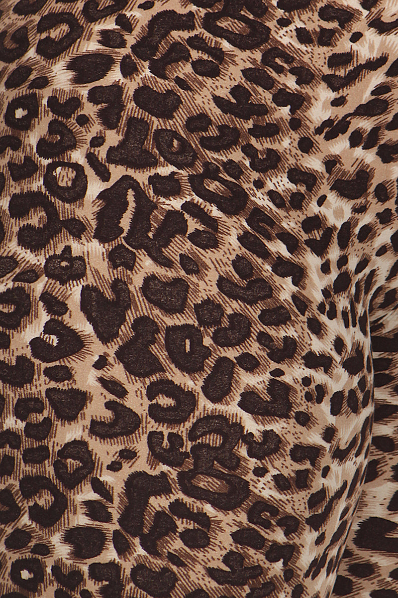 Buttery Soft Feral Cheetah Extra Plus Size Leggings - 3X-5X (XPlus One Size,Brown)