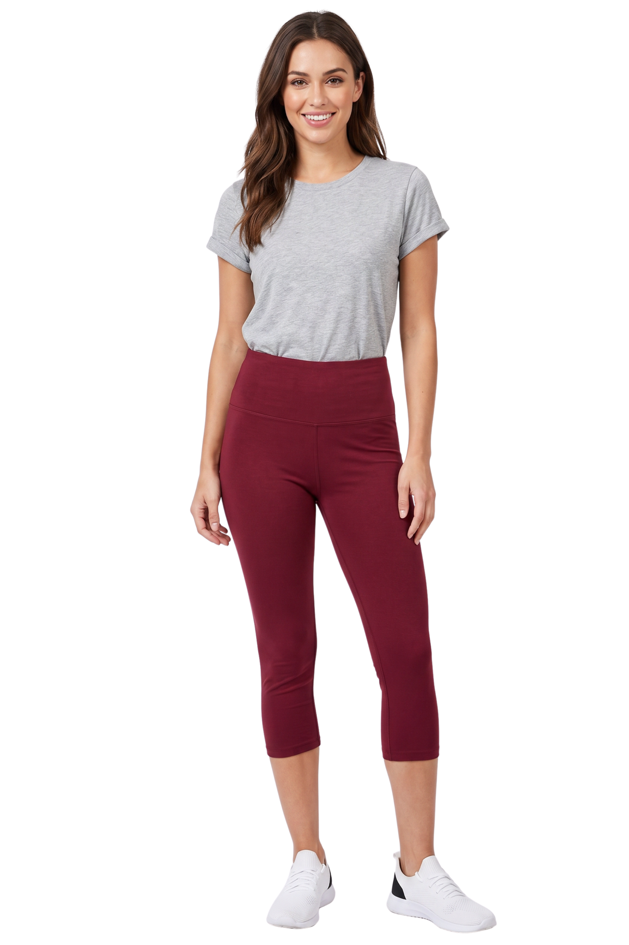 Brushed Basic Solid High Waisted Capris | 5 Inch | New Mix