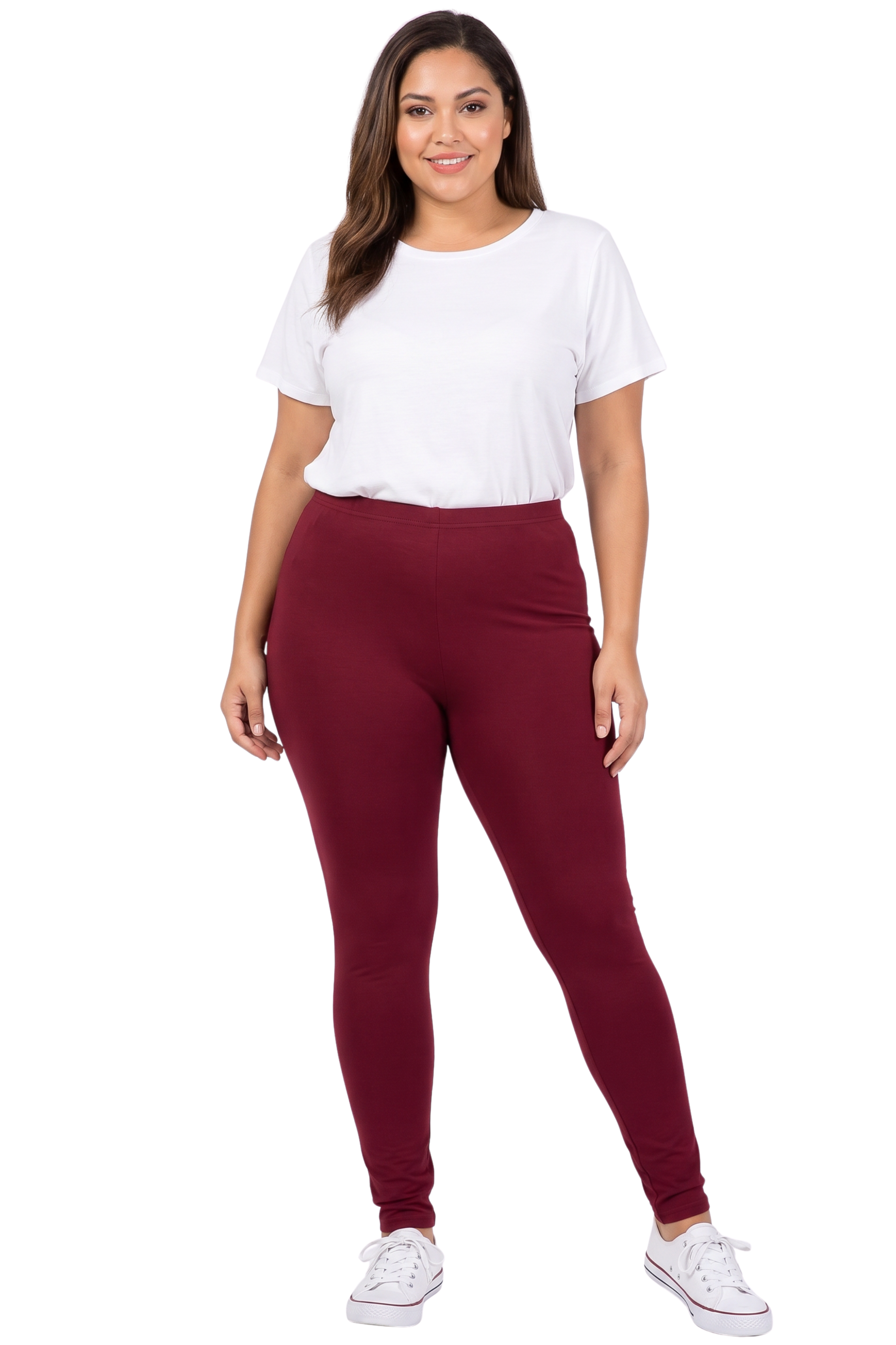 Brushed Basic Solid Plus Size Leggings | New Mix