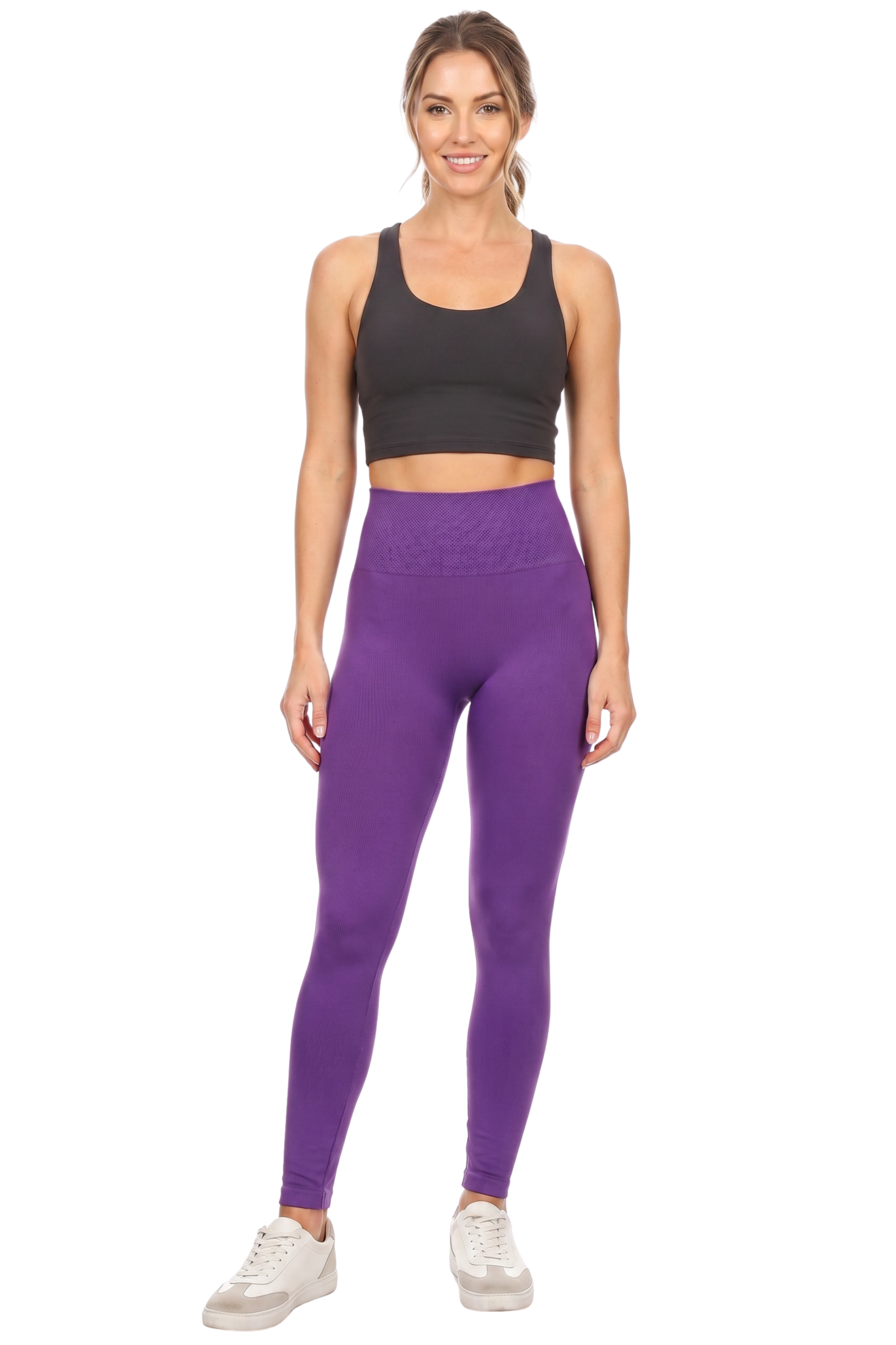 Banded High Waist Fleece Lined Leggings | Plus Size