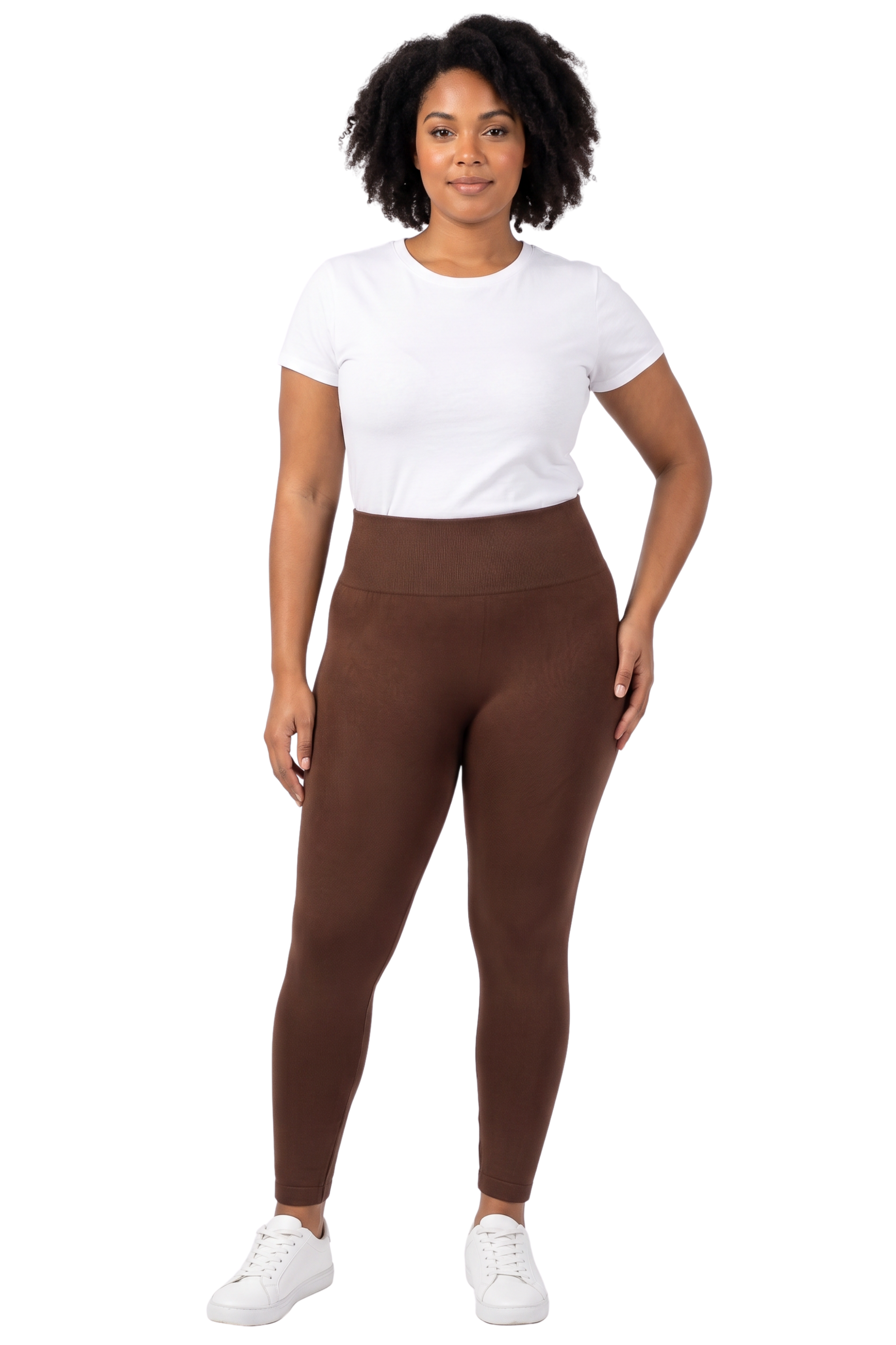 High Waisted Fleece Lined Plus Size Leggings | New Mix