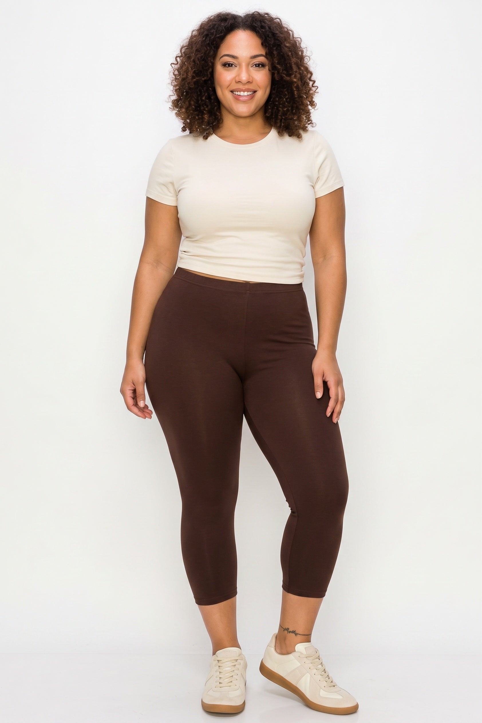 Buttery Smooth Basic Solid Extra Plus Size Capris | 3X|5X | USA Fashion