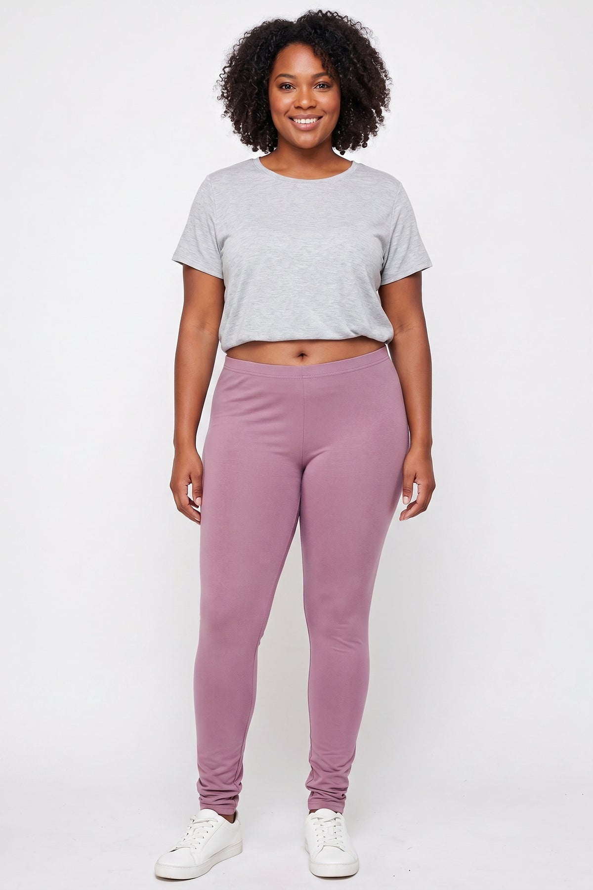 Buttery Smooth Basic Solid Plus Size Leggings | EEVEE