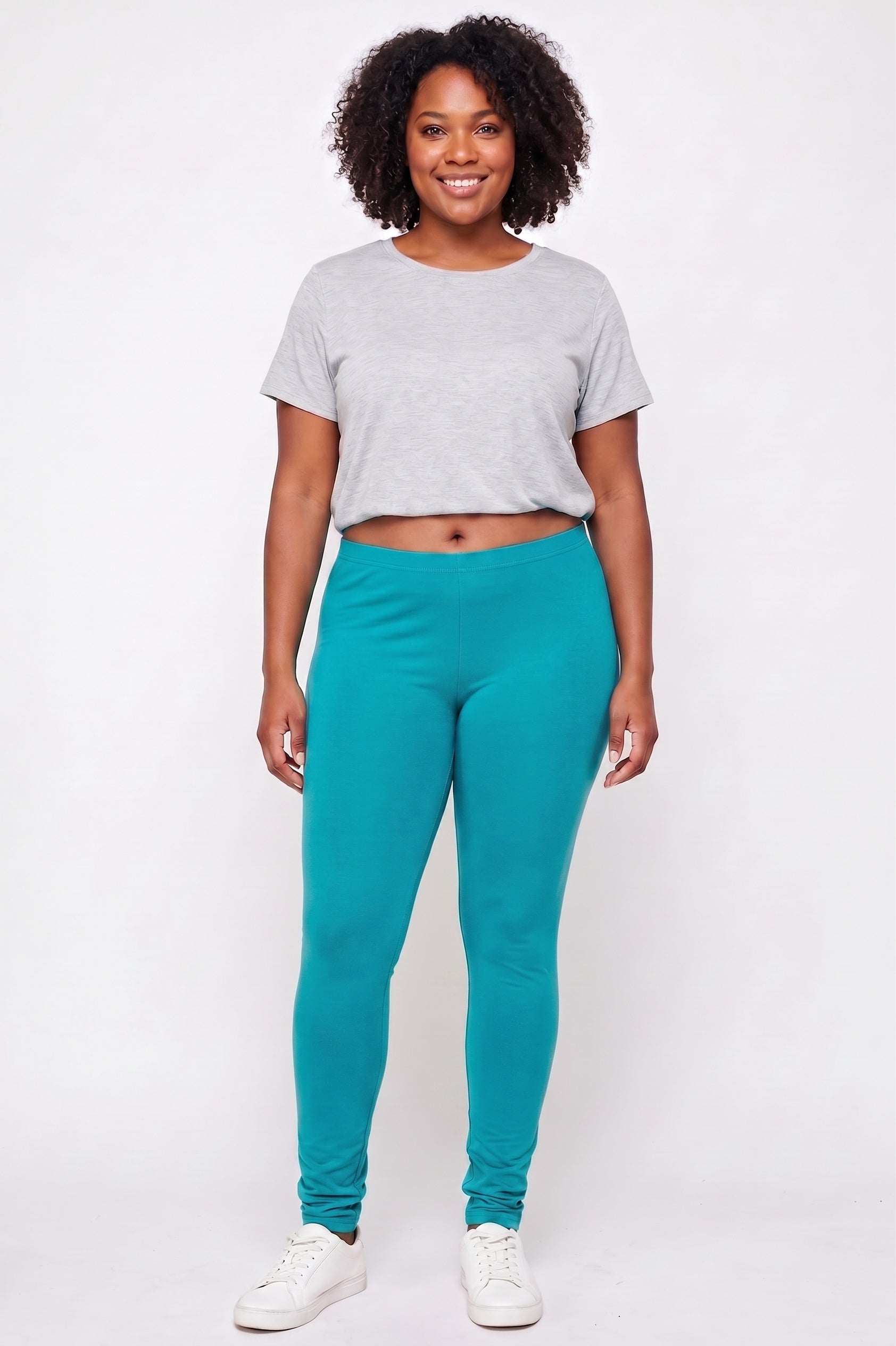 Buttery Smooth Basic Solid Plus Size Leggings | EEVEE