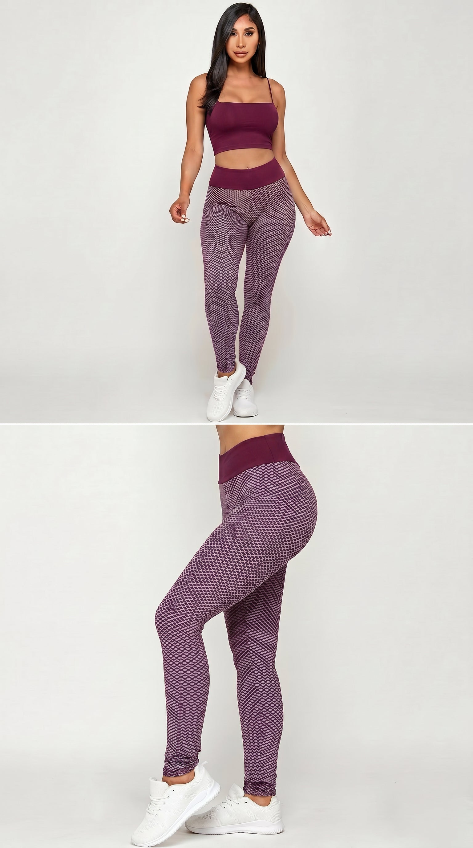 Contrast Textured Scrunch Butt Leggings | NO POCKETS