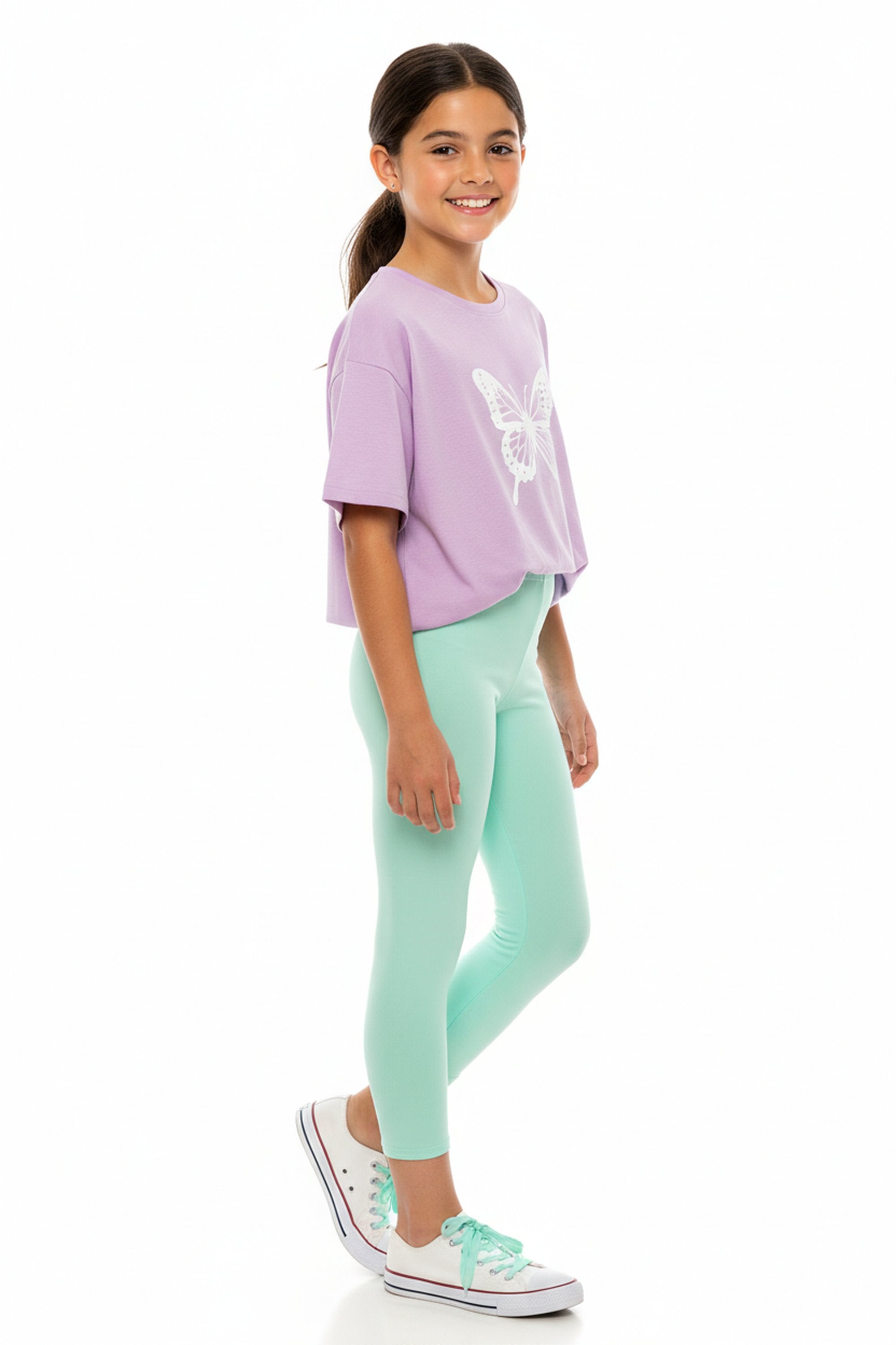 Buttery Smooth Solid Basic Kids Leggings | USA Fashion