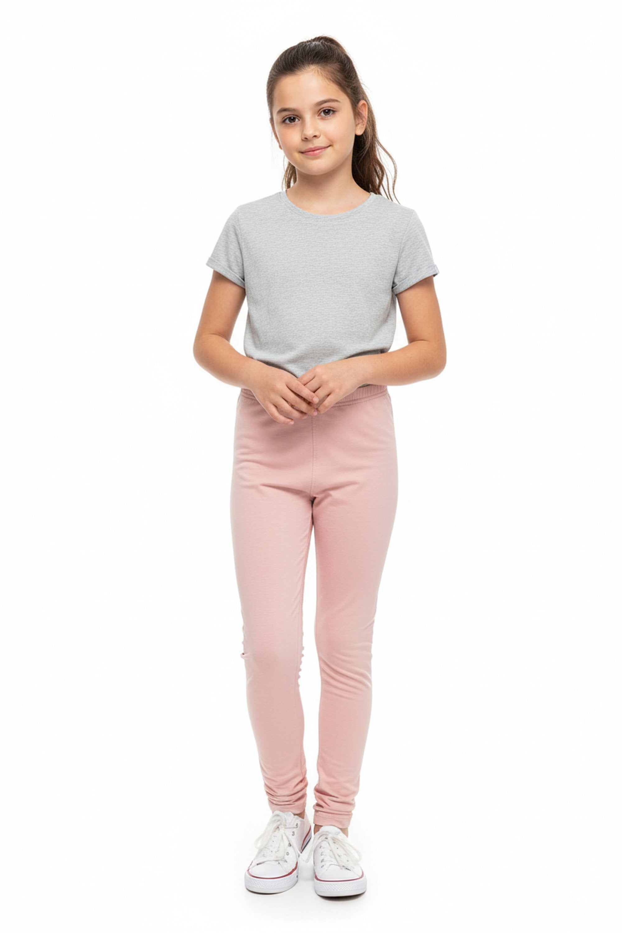 Buttery Smooth Solid Basic Kids Leggings | USA Fashion