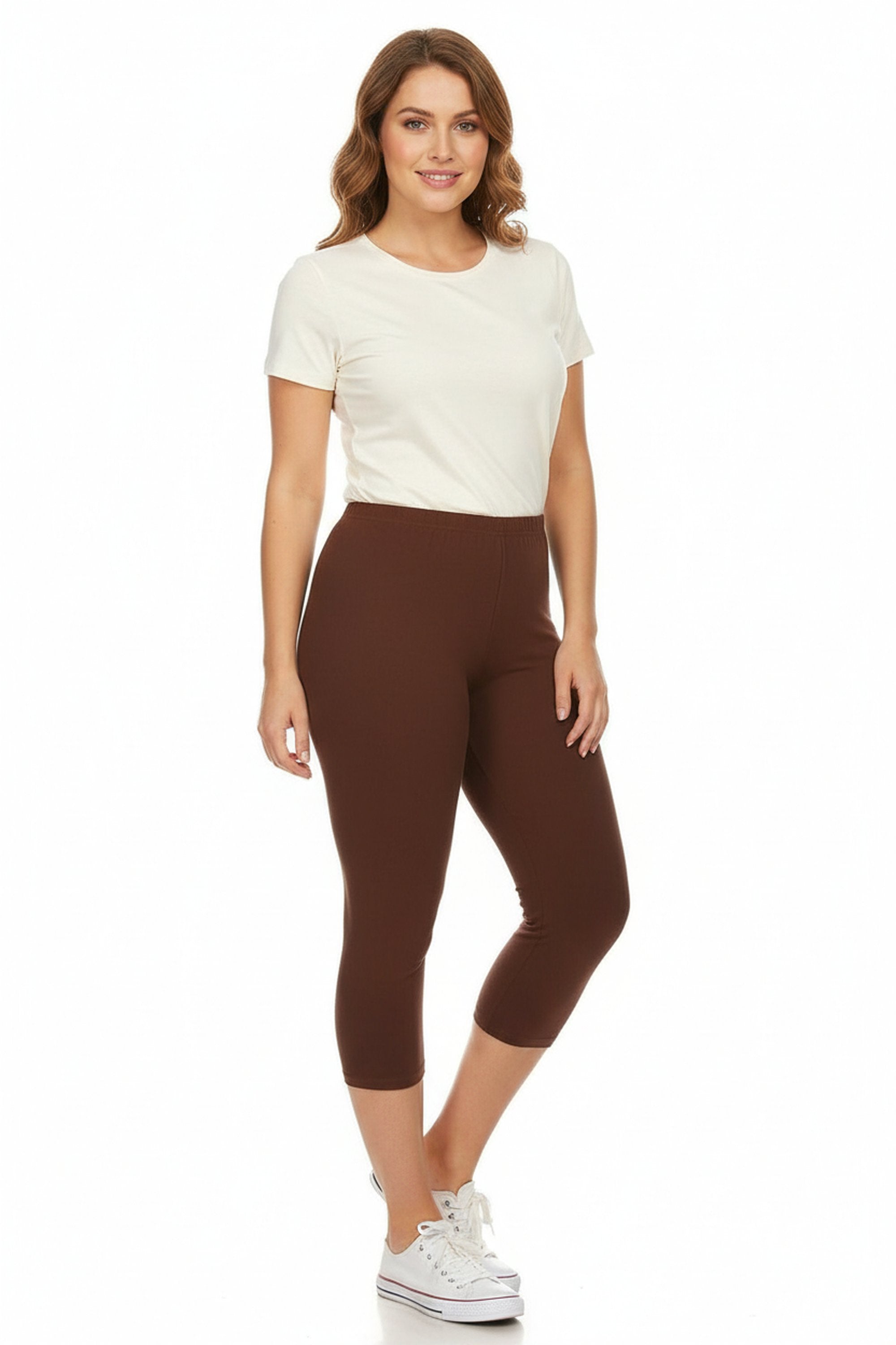 Buttery Smooth Basic Solid Plus Size Capris | New Mix