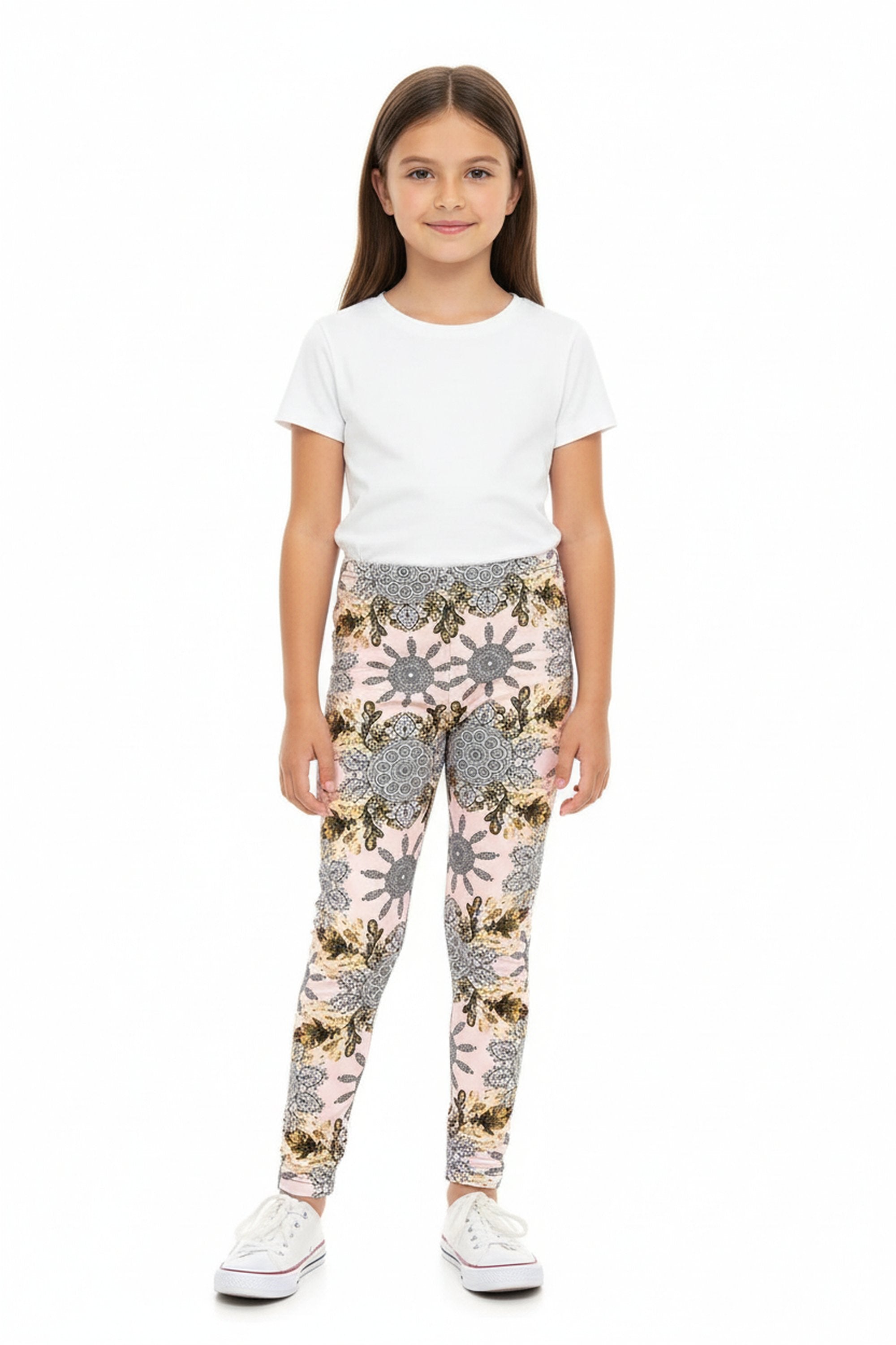 Gorgeous Pink Motif Kids Leggings