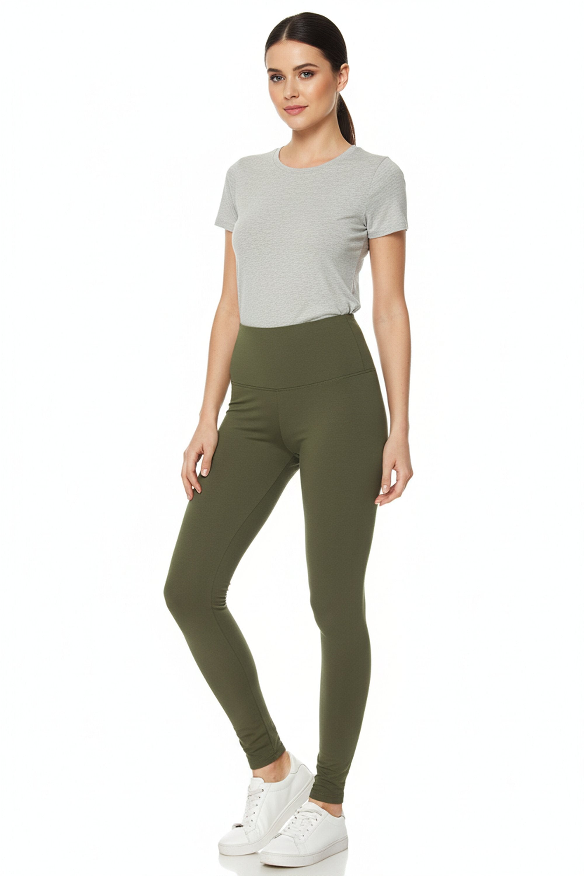 Buttery Smooth Basic Solid High Waisted Extra Plus Size Leggings | 5 Inch | 3X|5X