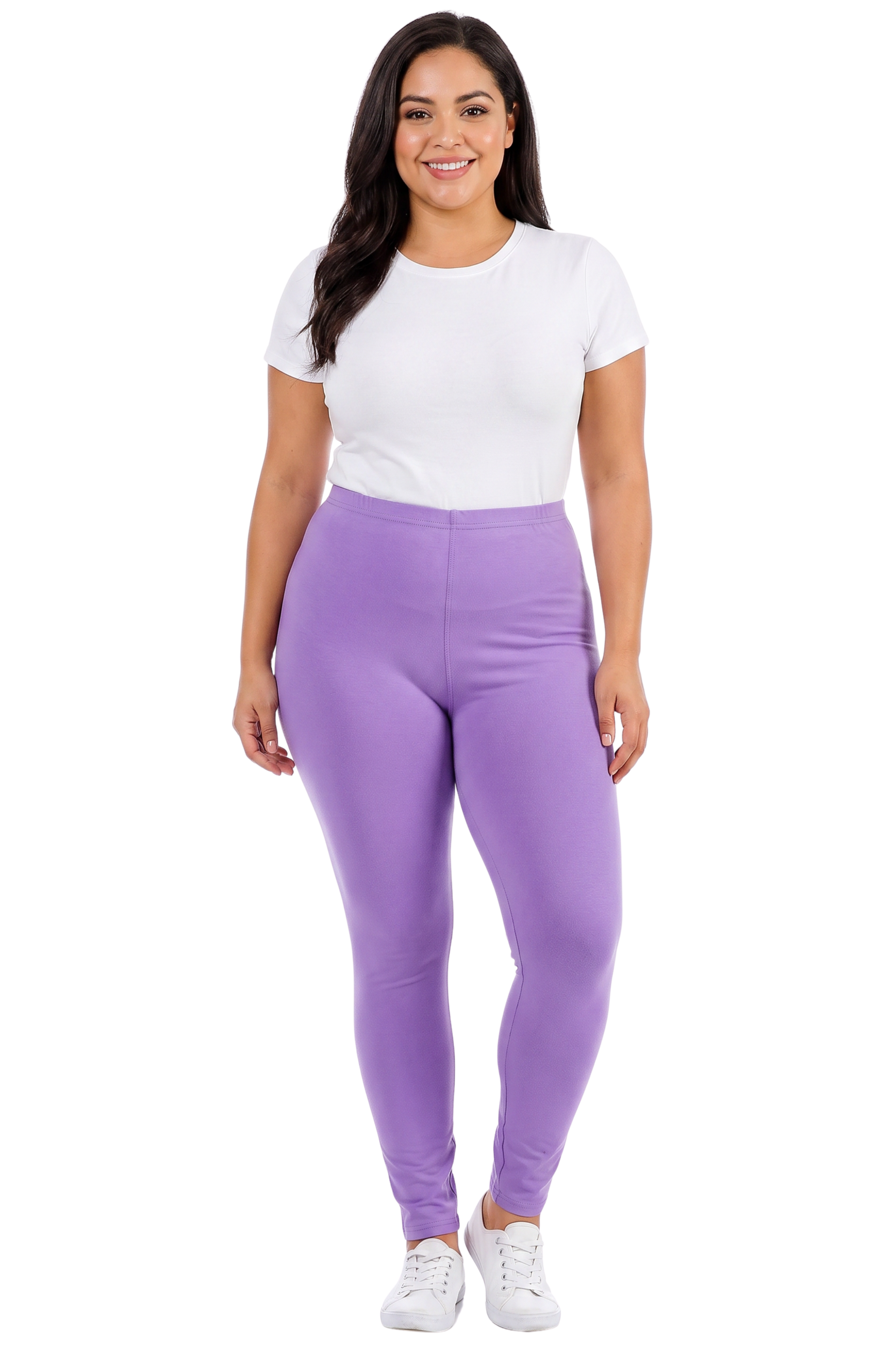 Brushed Basic Solid Plus Size Leggings | New Mix