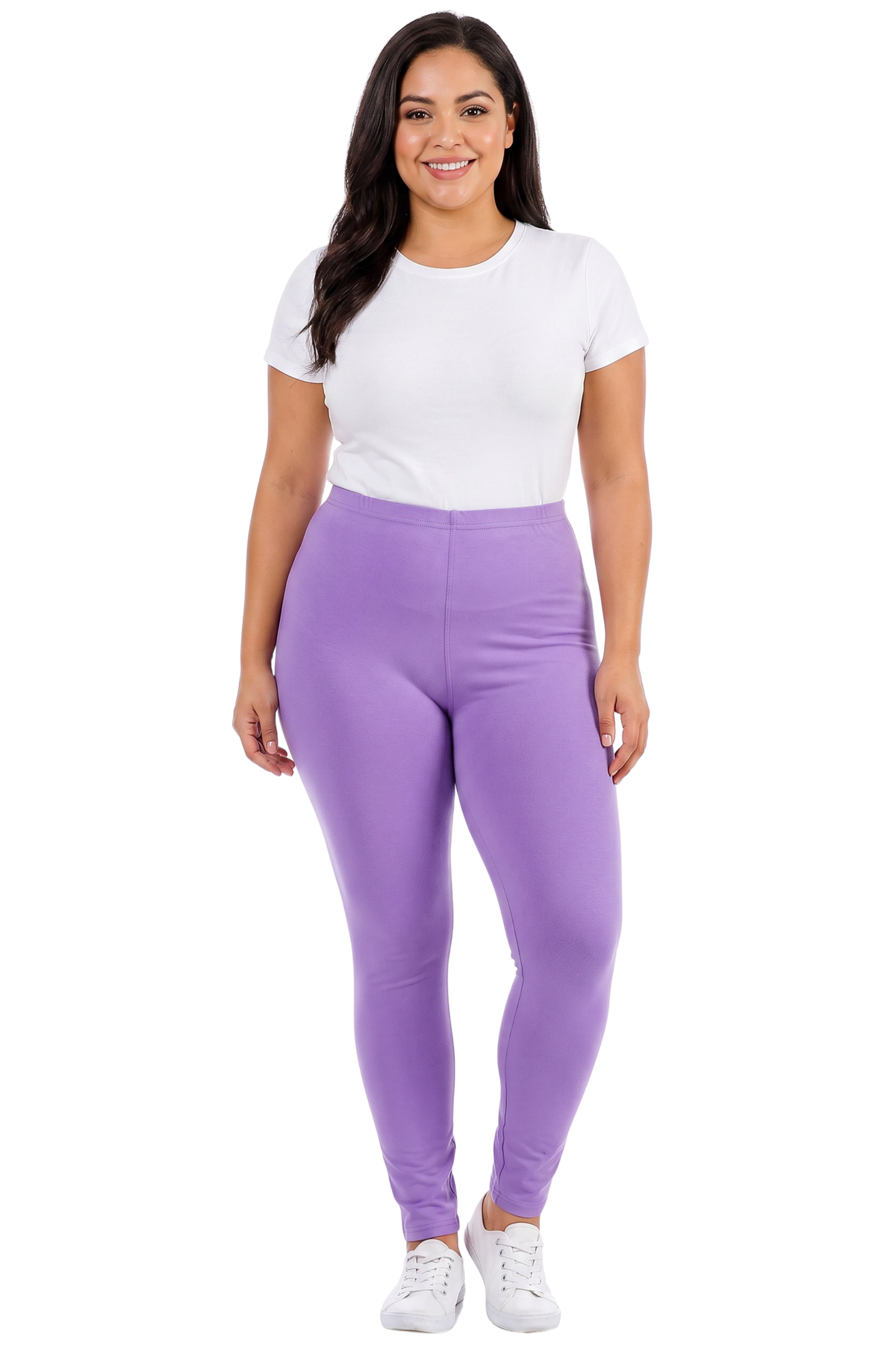 Brushed Basic Solid Plus Size Leggings | New Mix
