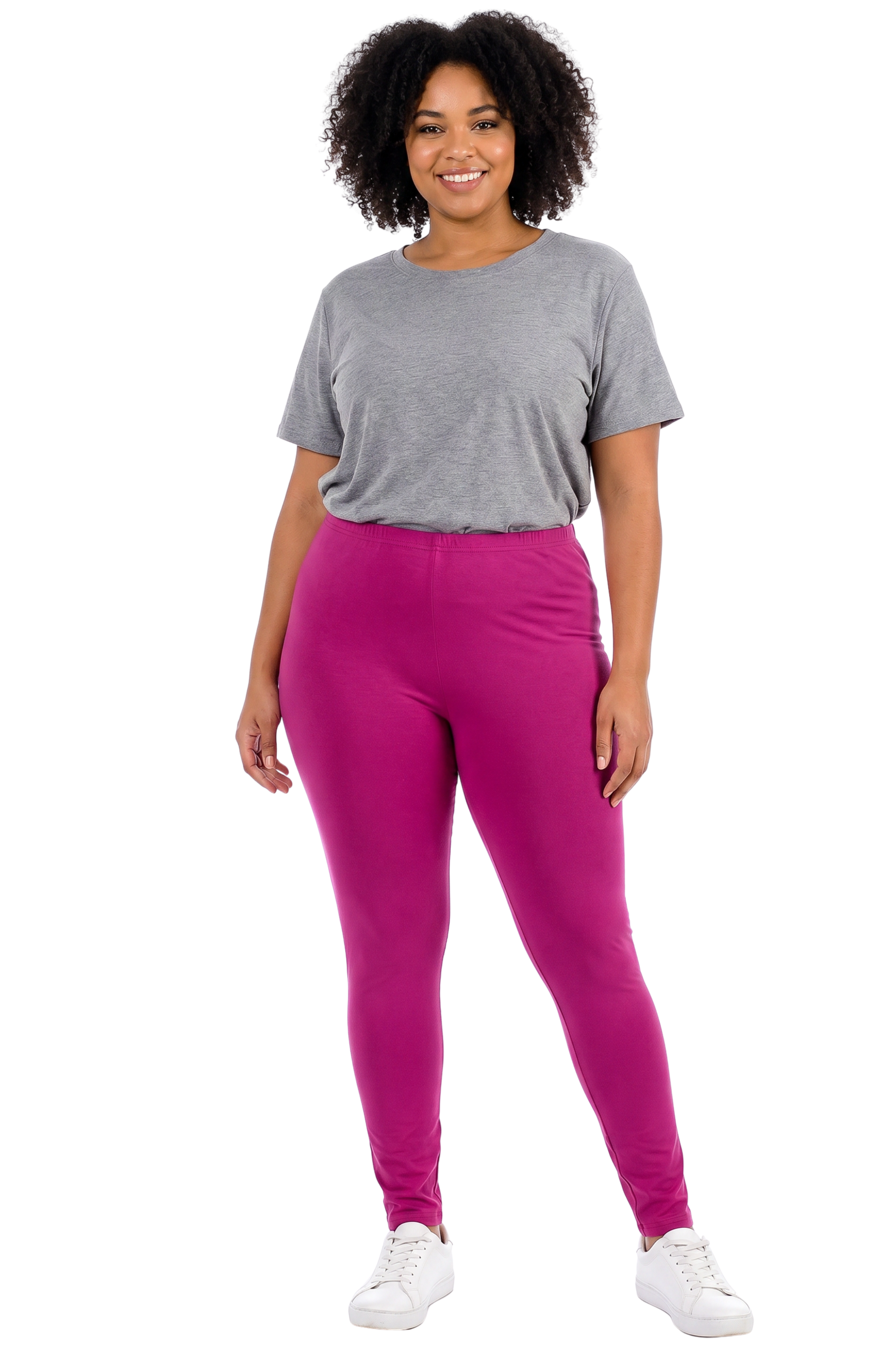 Brushed Basic Solid Plus Size Leggings | New Mix