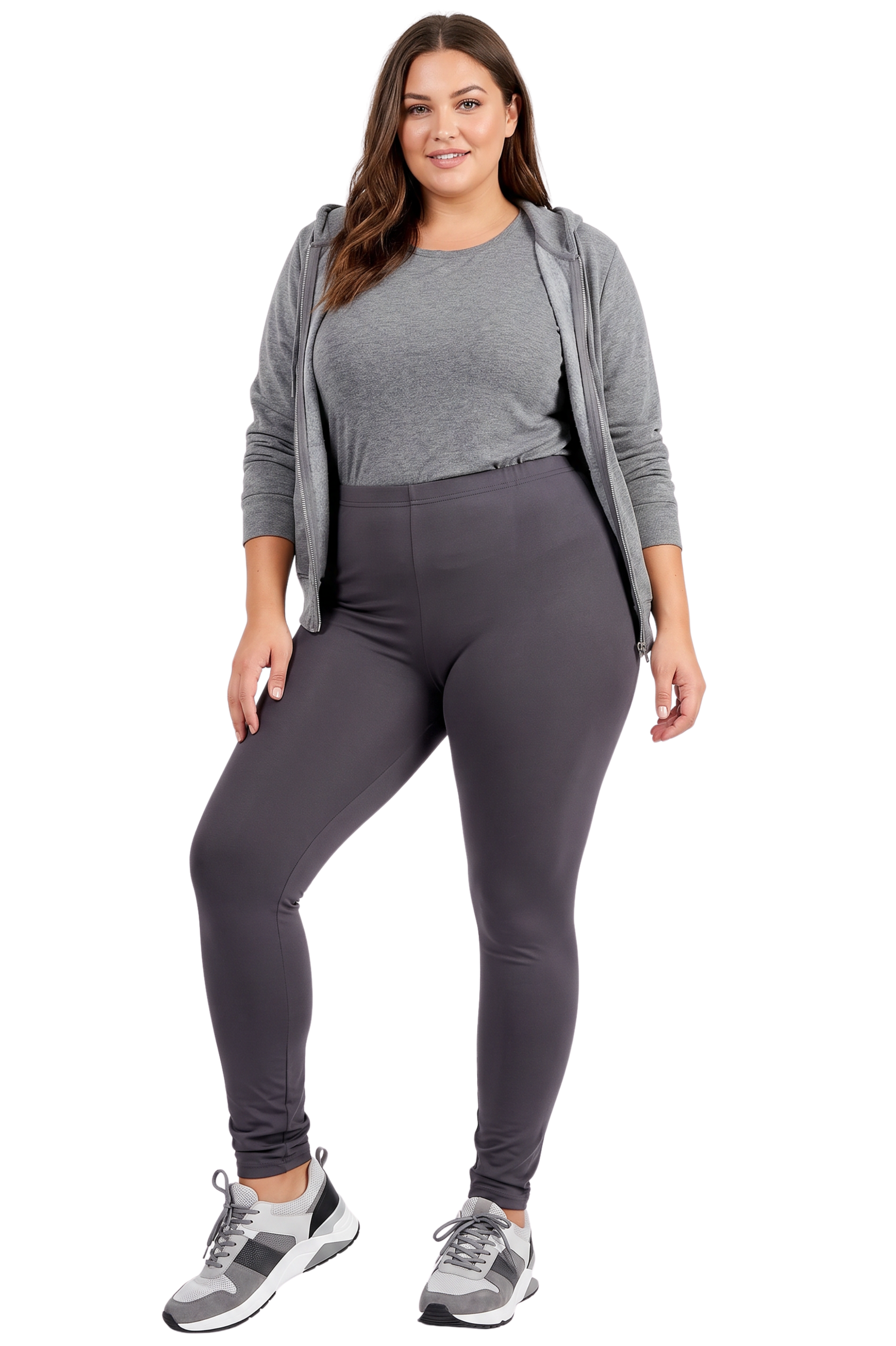 Brushed Basic Solid Plus Size Leggings | New Mix