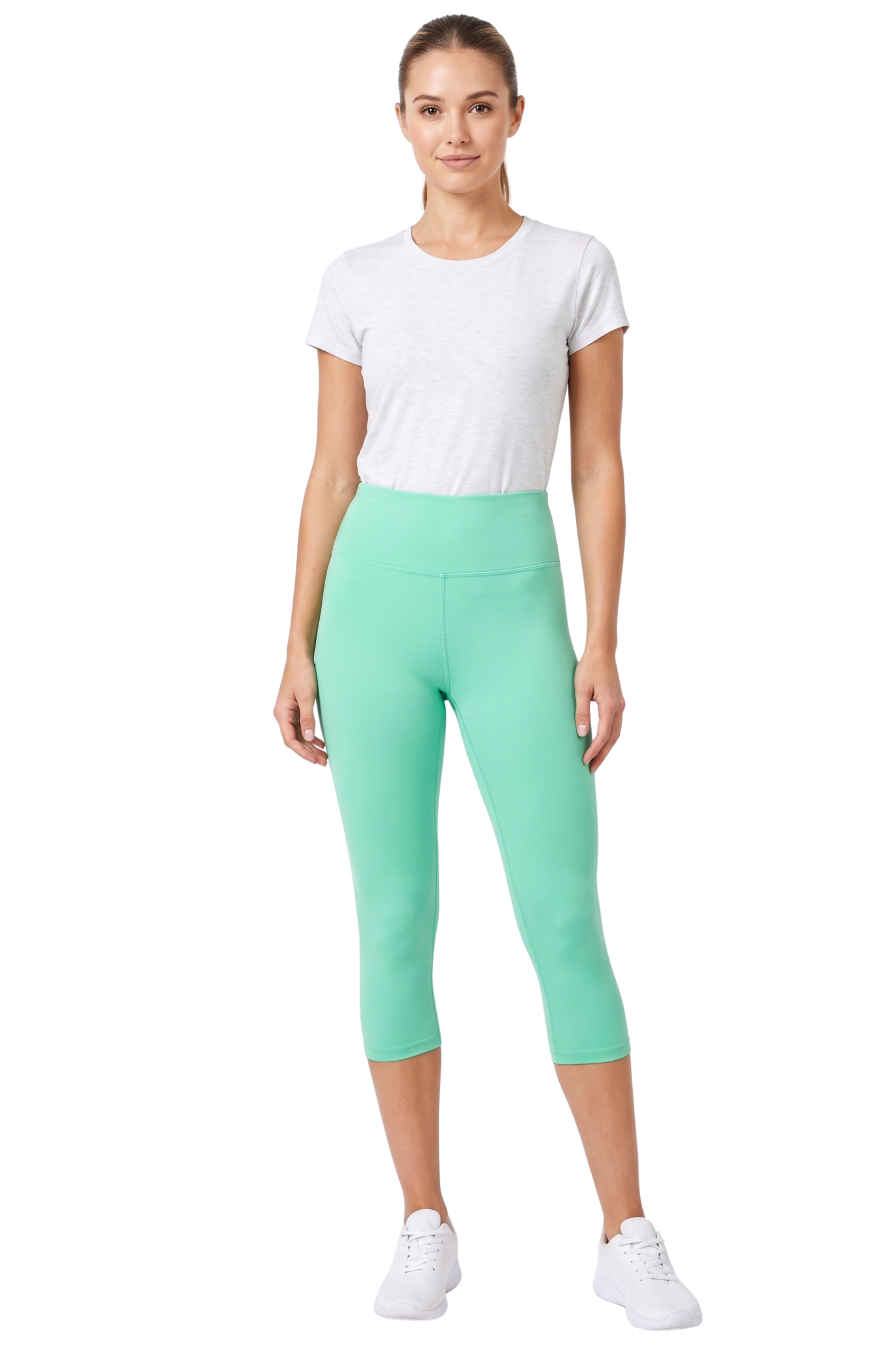 Brushed Basic Solid High Waisted Capris | 3 Inch | New Mix