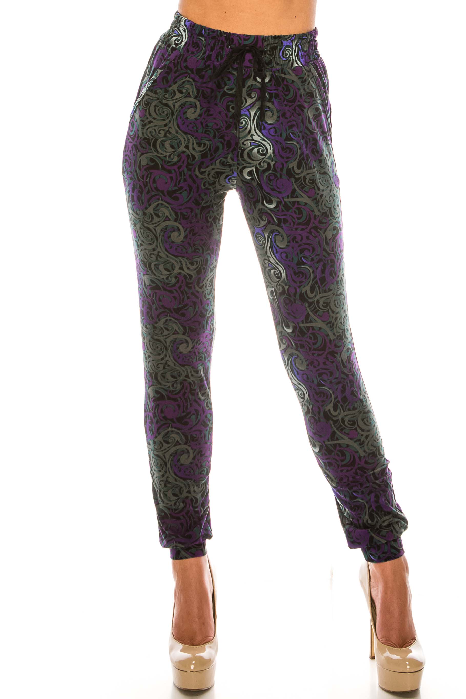 Buttery Smooth Purple Hypnotic Swirl Joggers