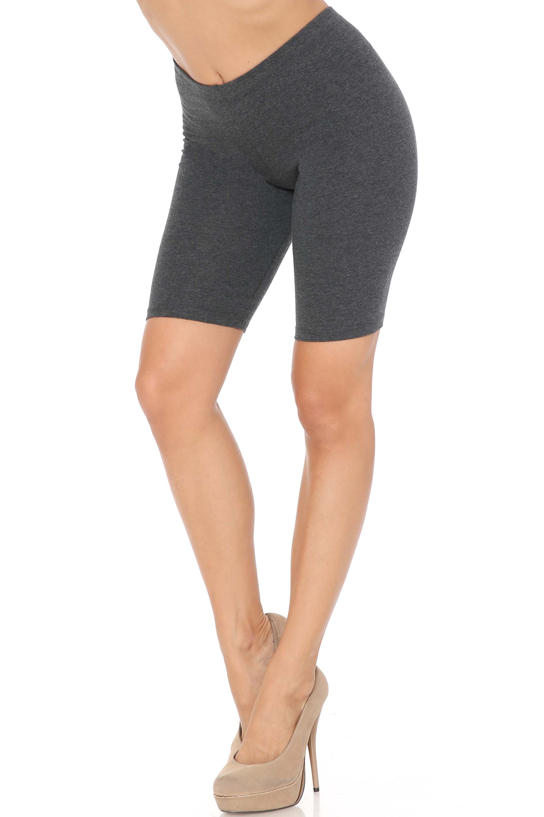 USA Basic Cotton Biker Shorts - Bermuda Cut