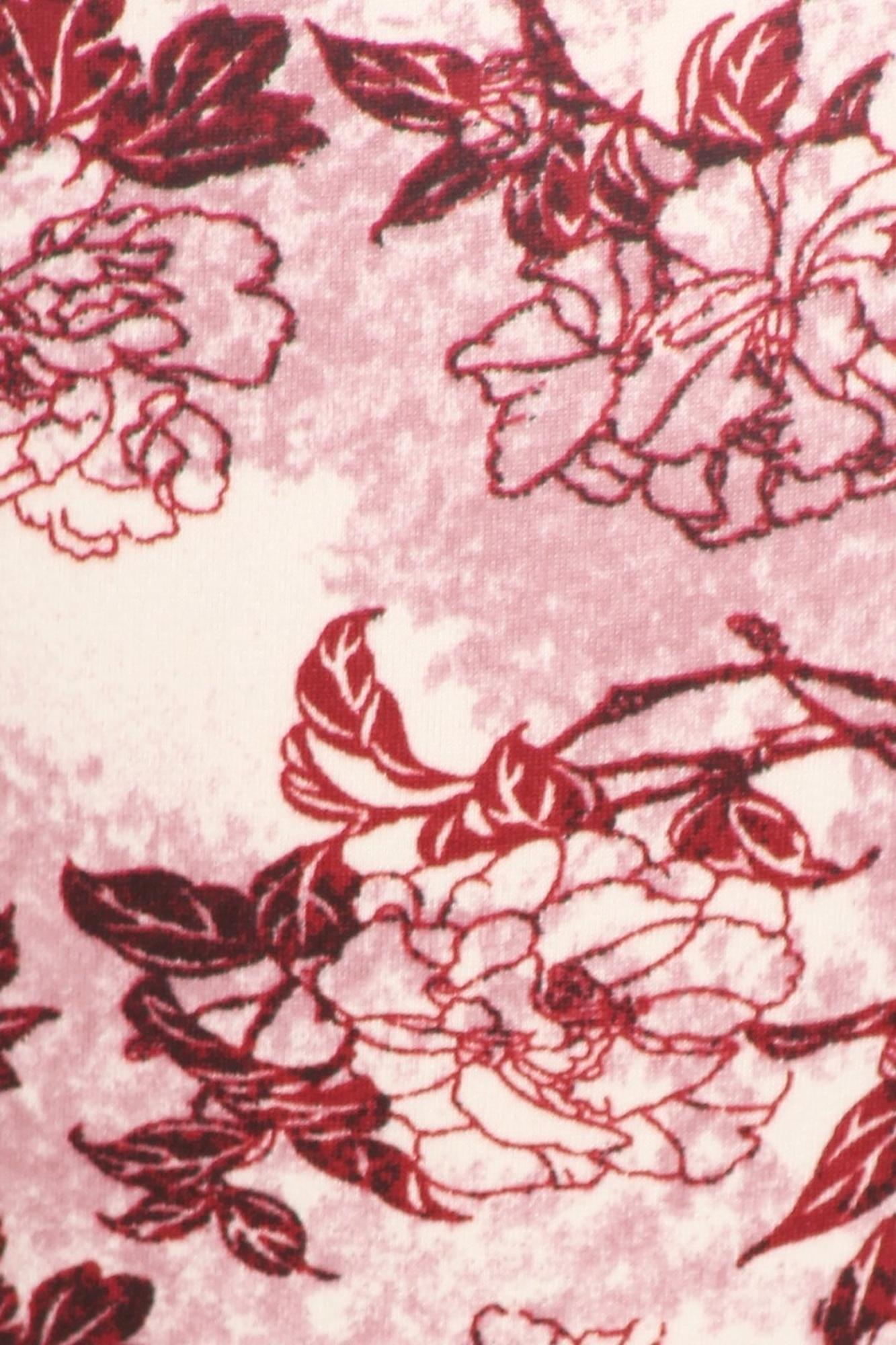 Brushed High Waisted Rosetta Rose Sport Leggings