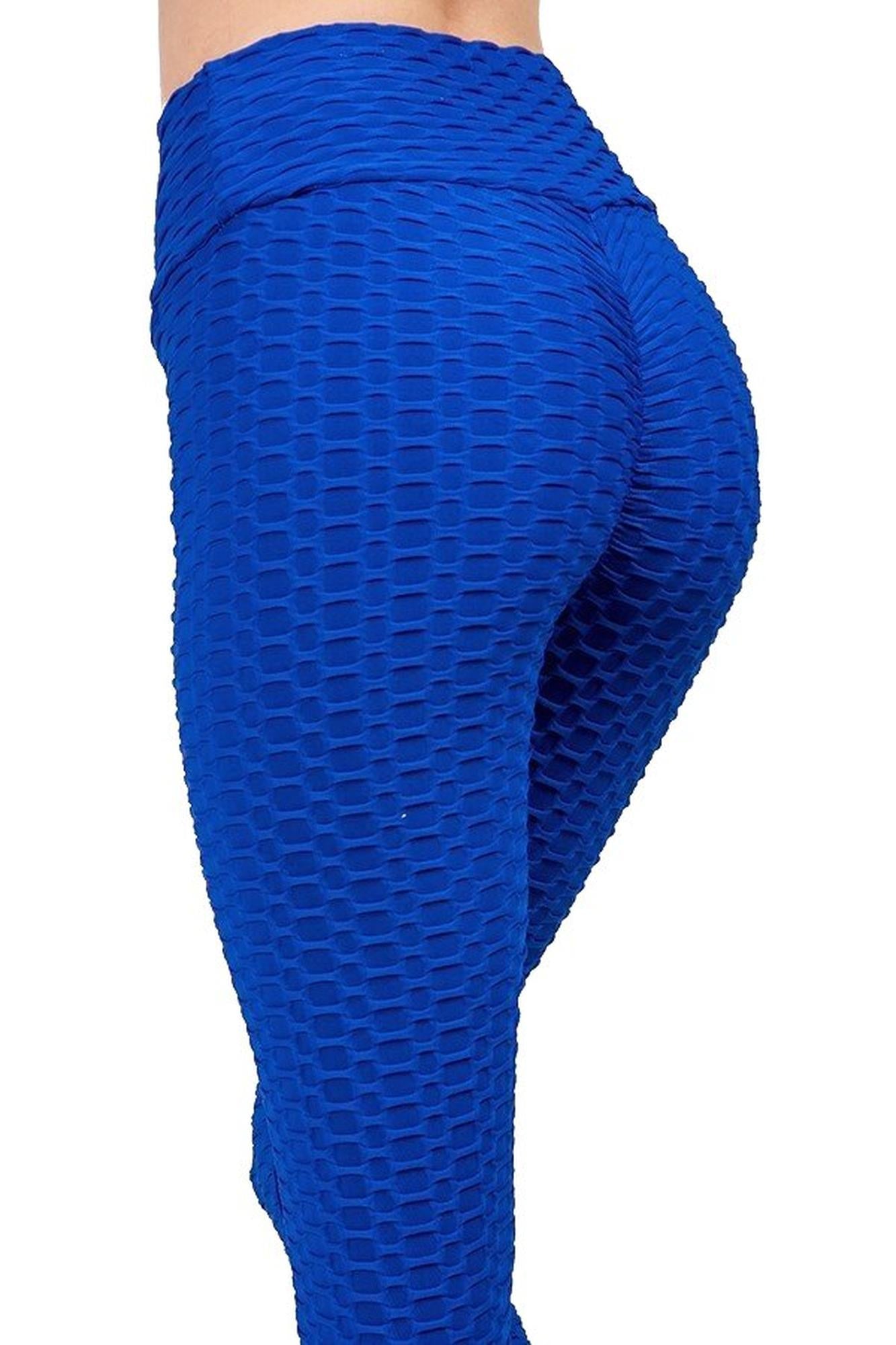 Scrunch Butt Textured High Waisted Plus Size Capris