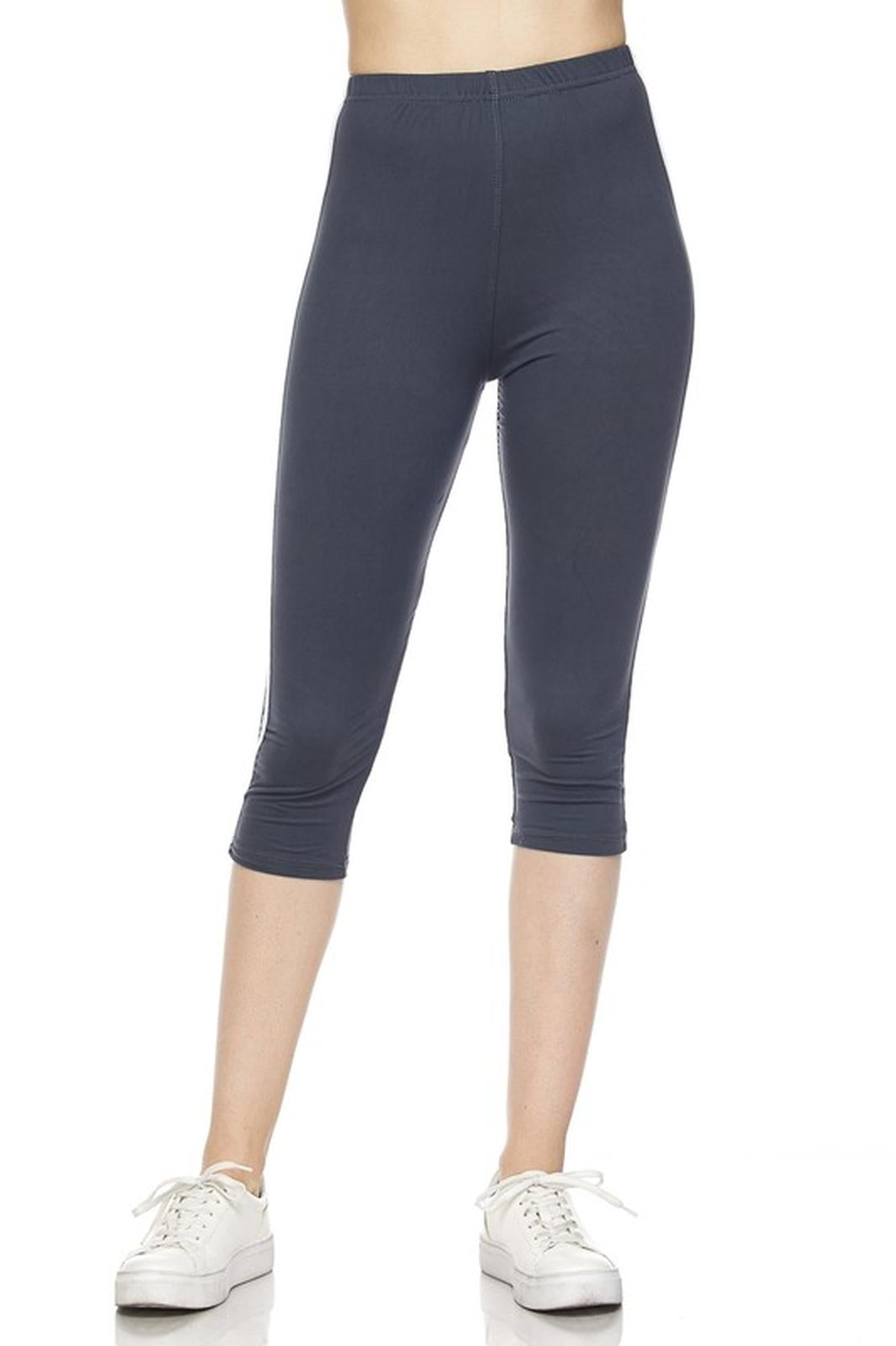 Sport Stripe Basic Plus Size Capris