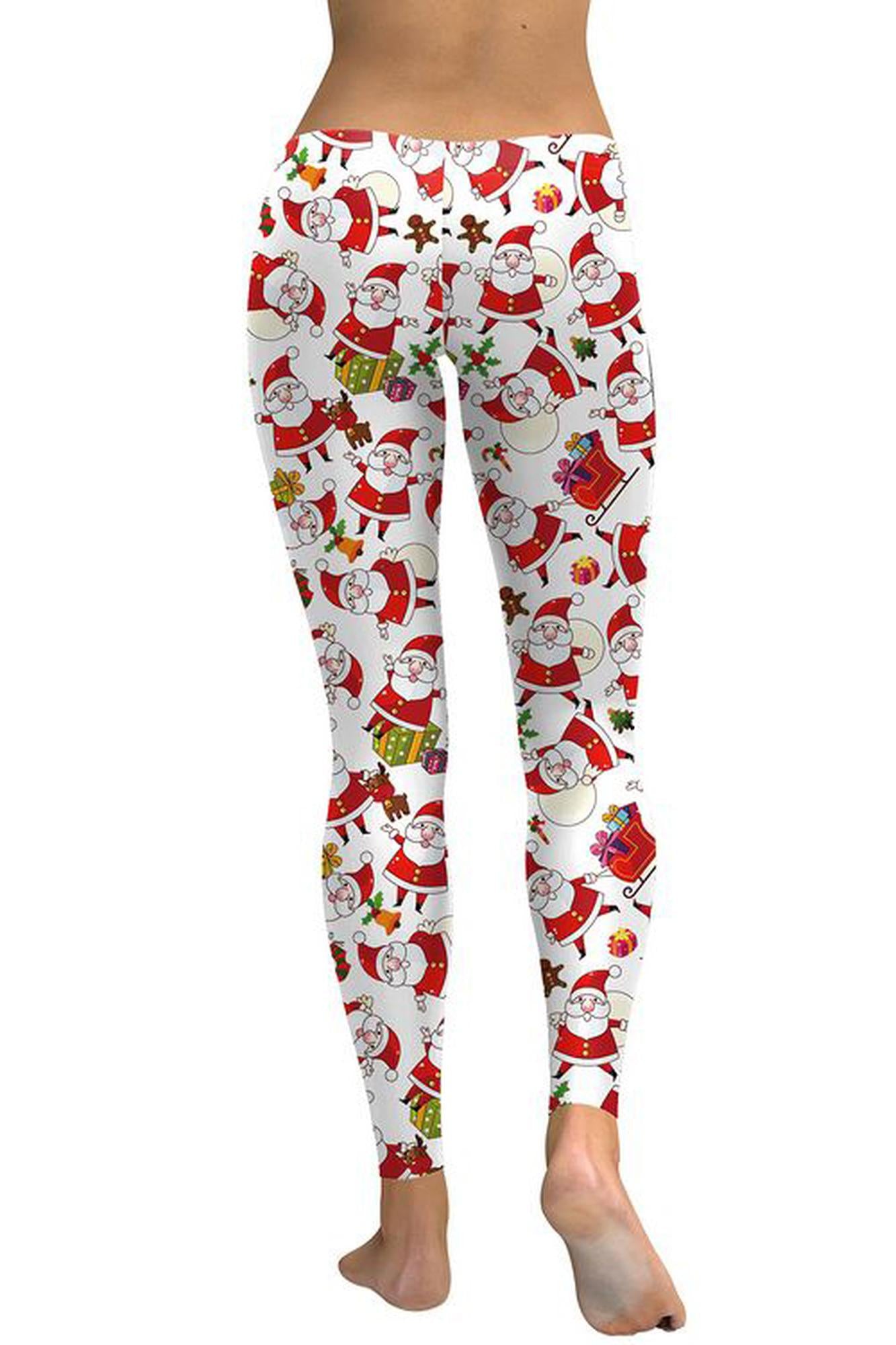 Jolly Cartoon Santa Leggings